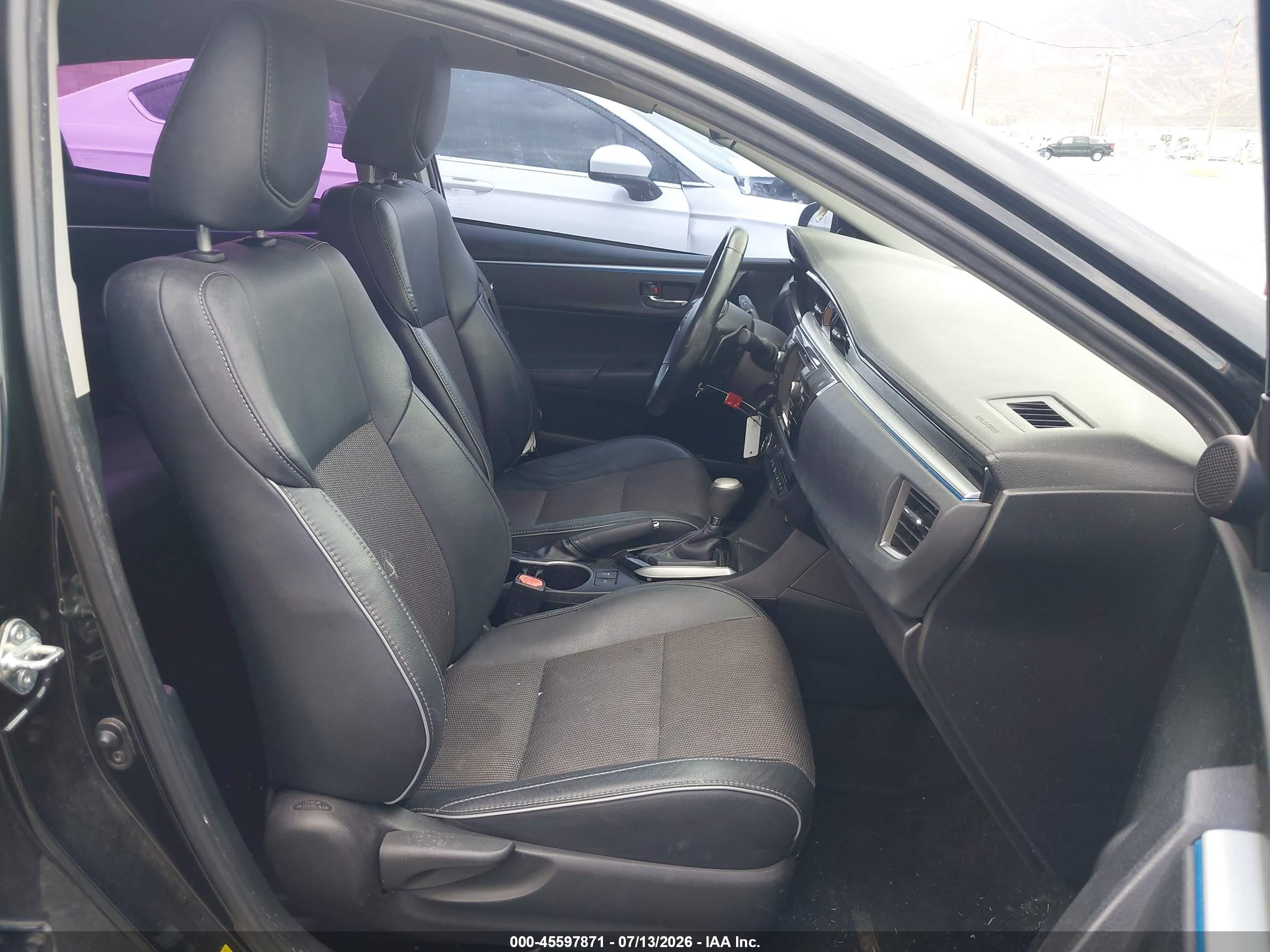 2014 Toyota Corolla S Plus Black vin: 2T1BURHE0EC176738