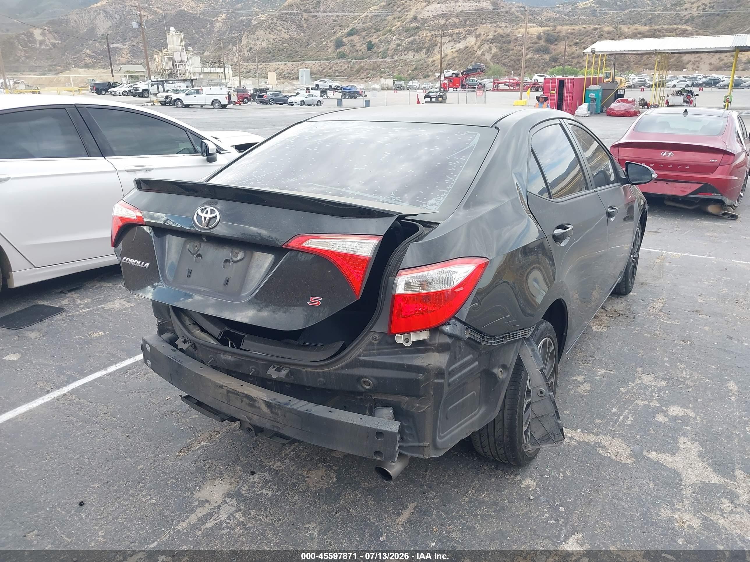 2014 Toyota Corolla S Plus Black vin: 2T1BURHE0EC176738
