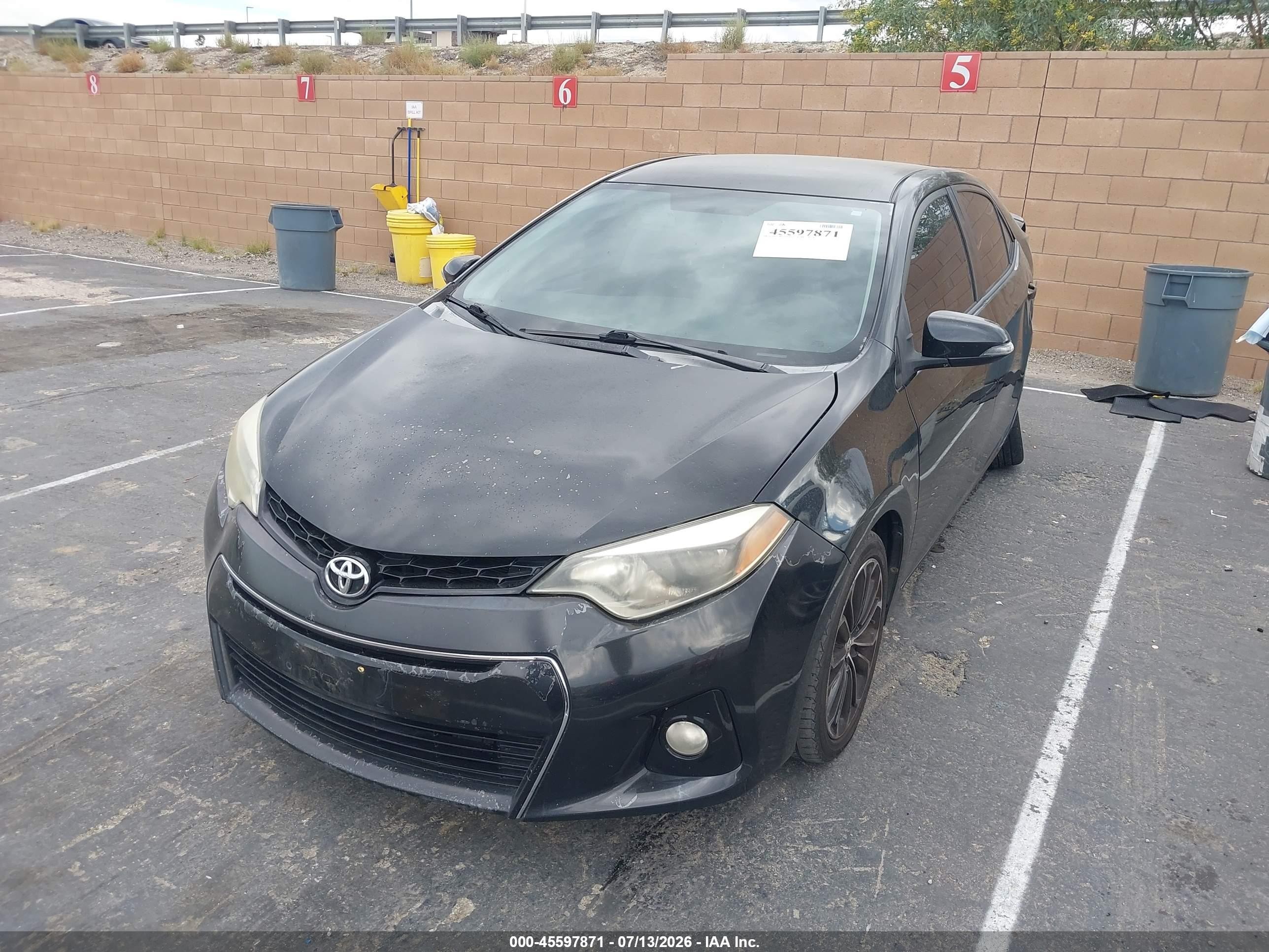 2014 Toyota Corolla S Plus Black vin: 2T1BURHE0EC176738