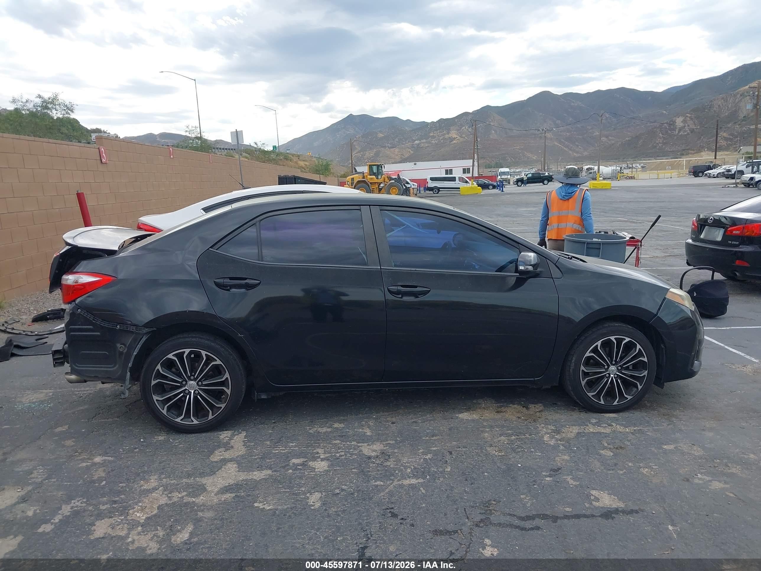 2014 Toyota Corolla S Plus Black vin: 2T1BURHE0EC176738