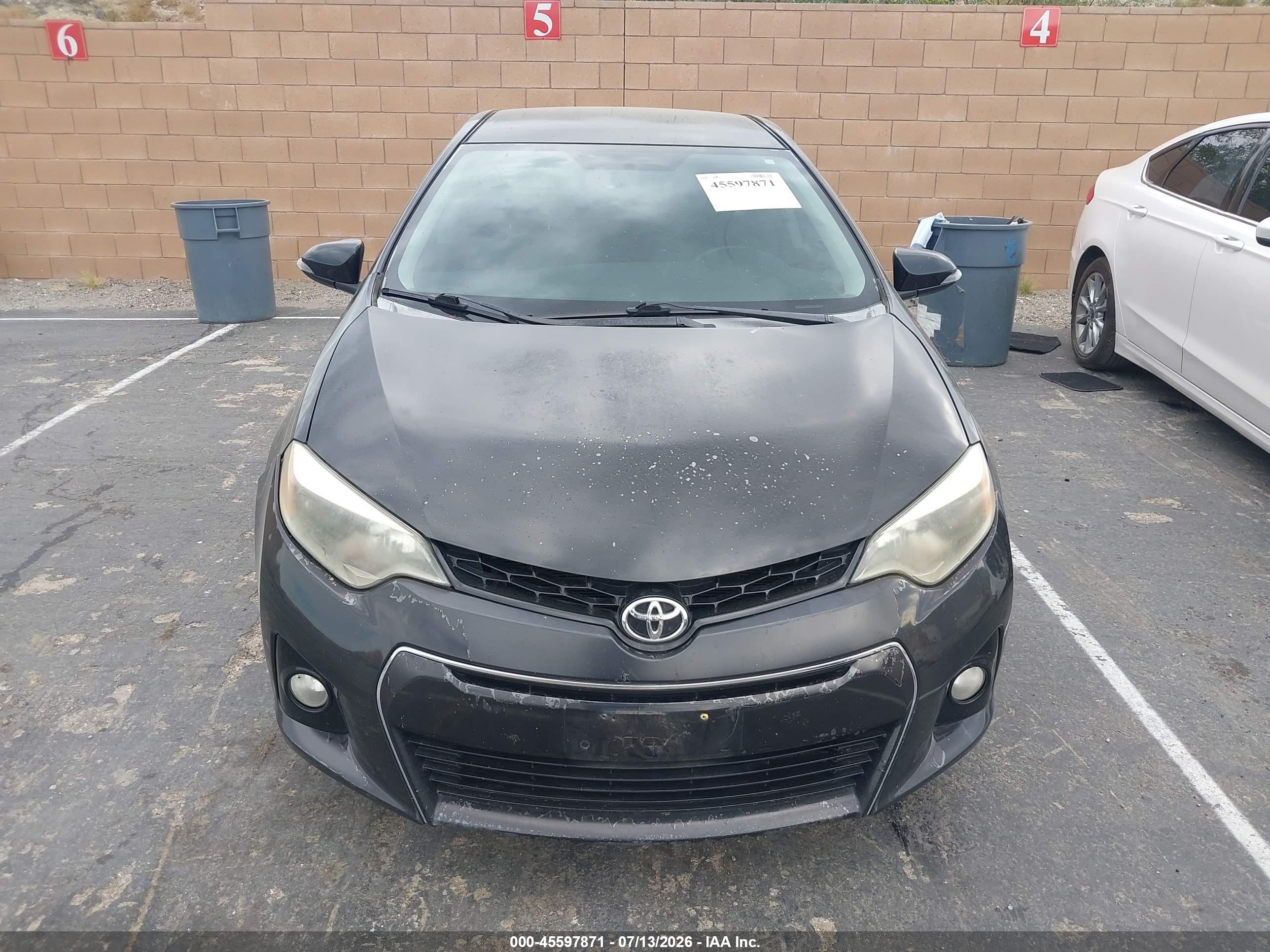 2014 Toyota Corolla S Plus Black vin: 2T1BURHE0EC176738