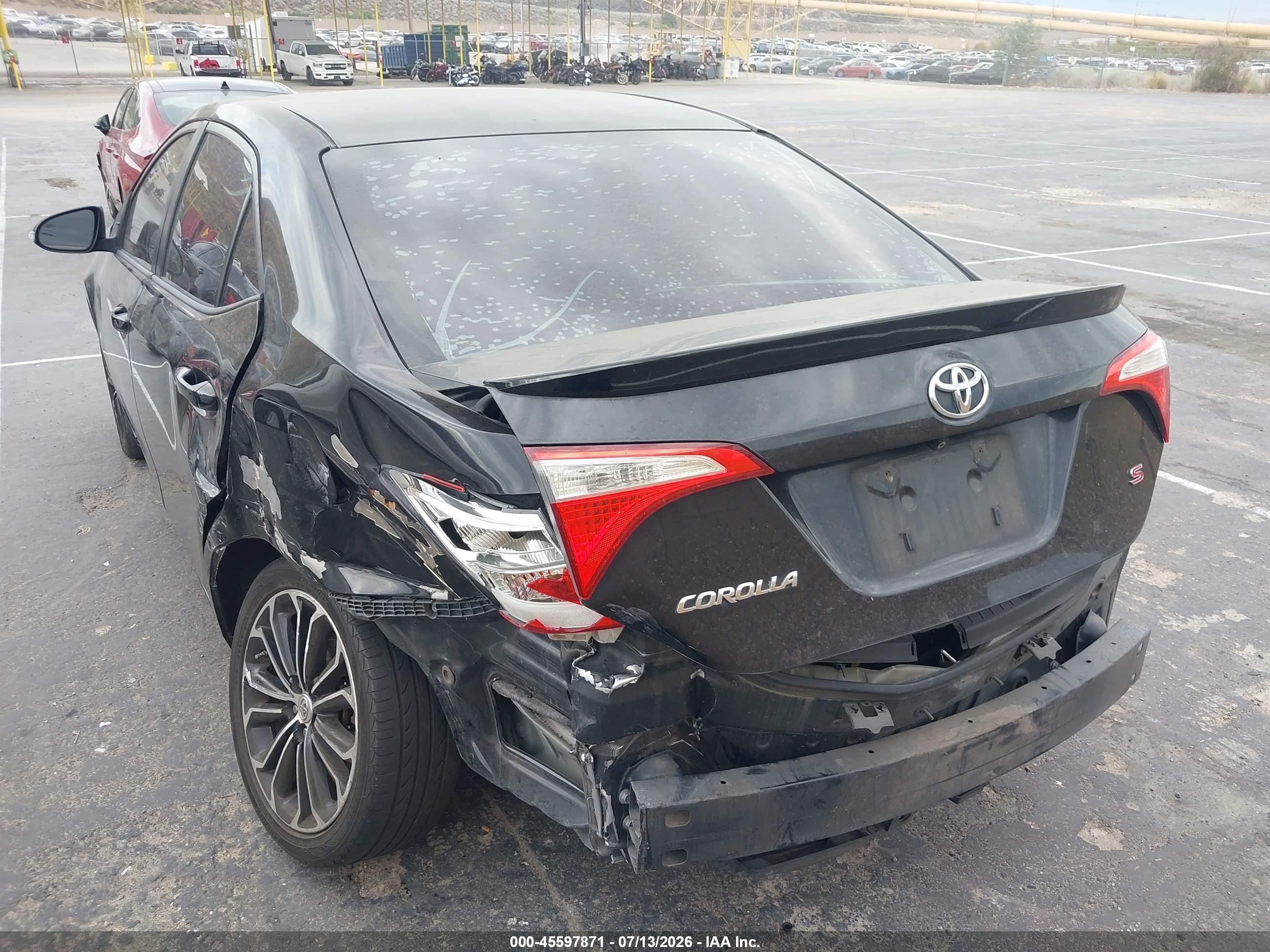 2014 Toyota Corolla S Plus Black vin: 2T1BURHE0EC176738