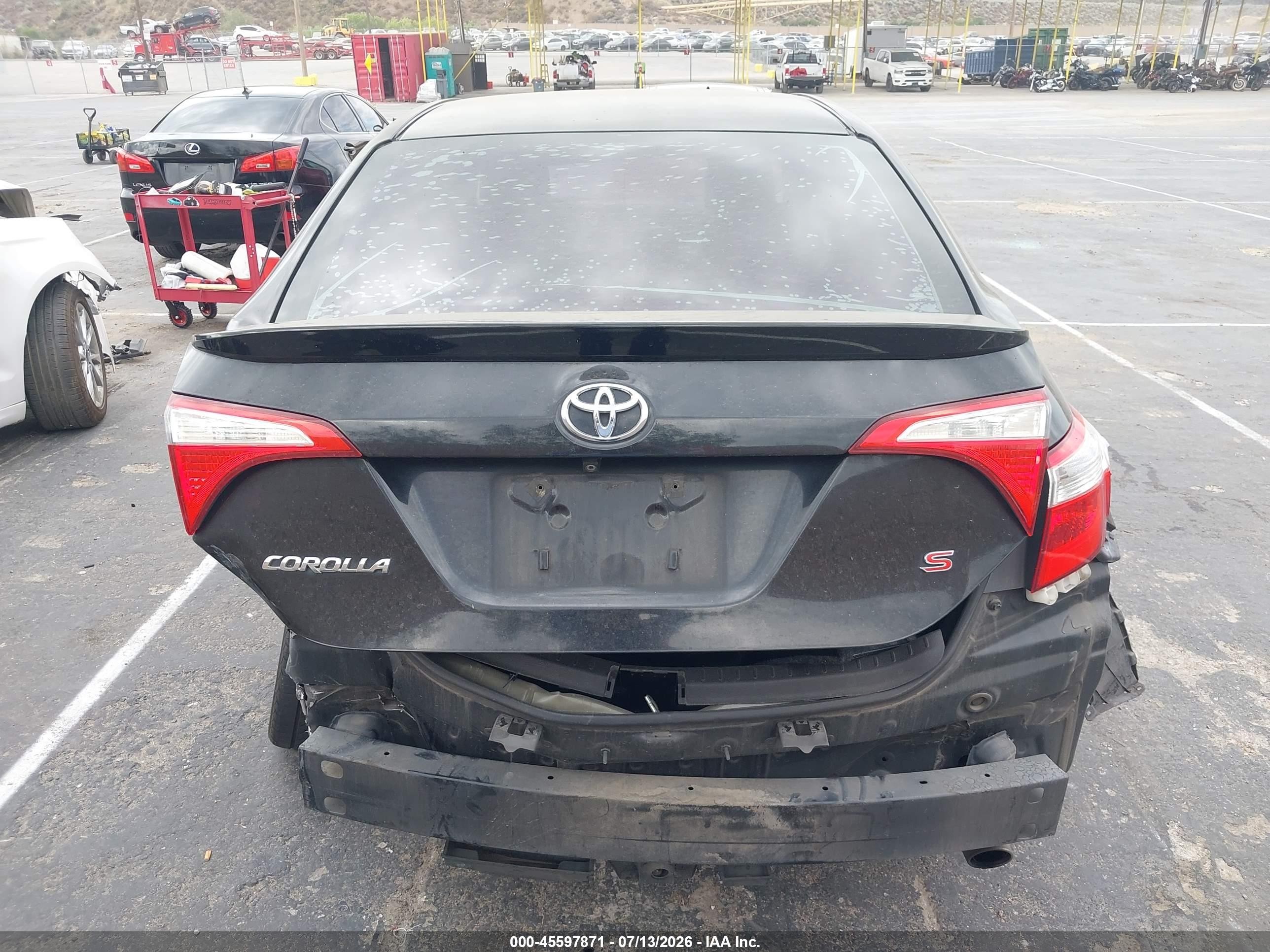 2014 Toyota Corolla S Plus Black vin: 2T1BURHE0EC176738