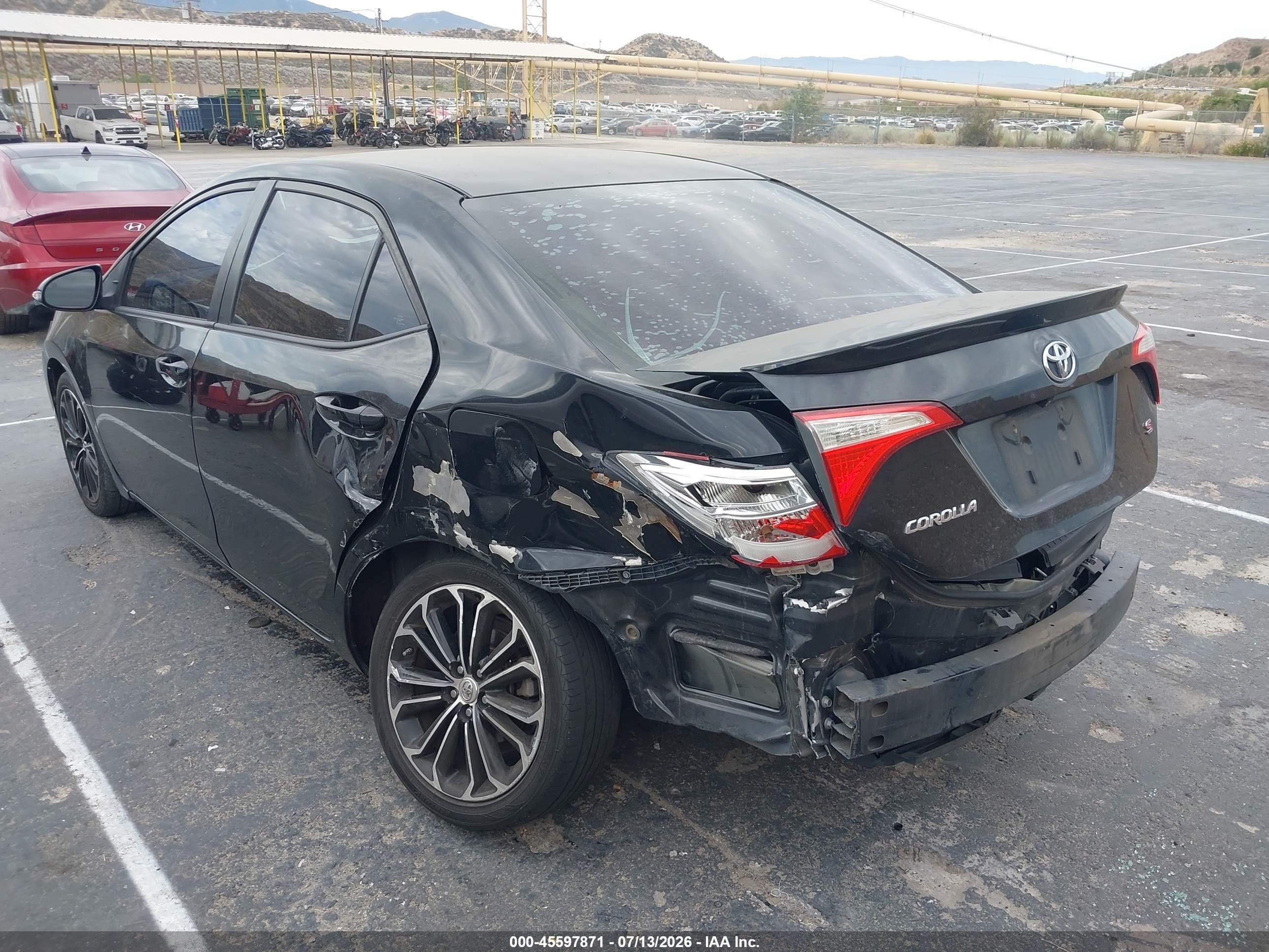 2014 Toyota Corolla S Plus Black vin: 2T1BURHE0EC176738