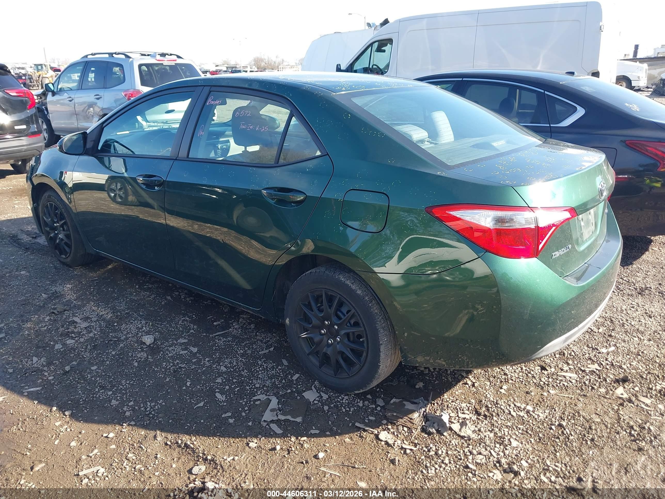 2014 Toyota Corolla Le Зеленый vin: 2T1BURHE0EC187240