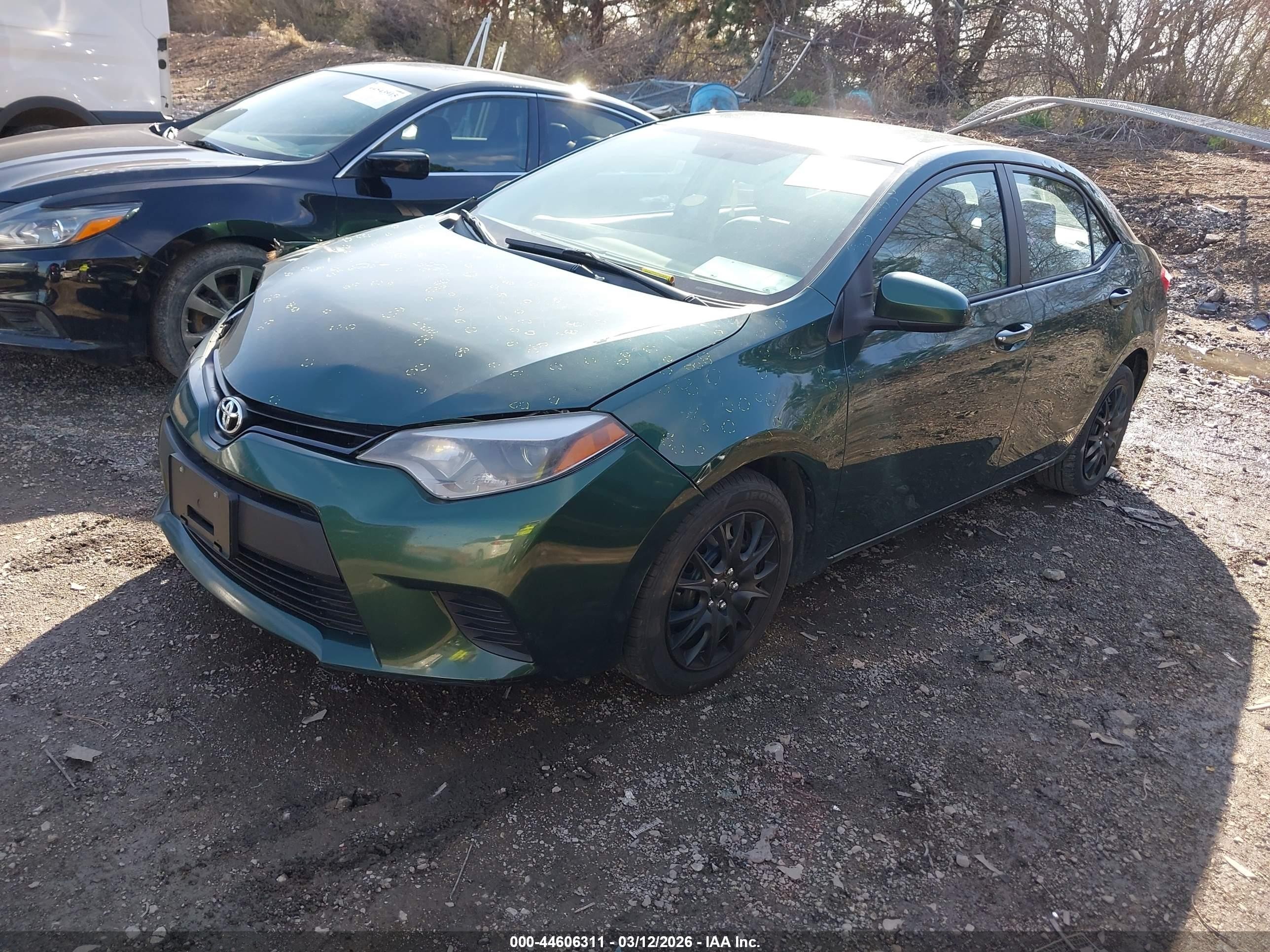 2014 Toyota Corolla Le Зеленый vin: 2T1BURHE0EC187240