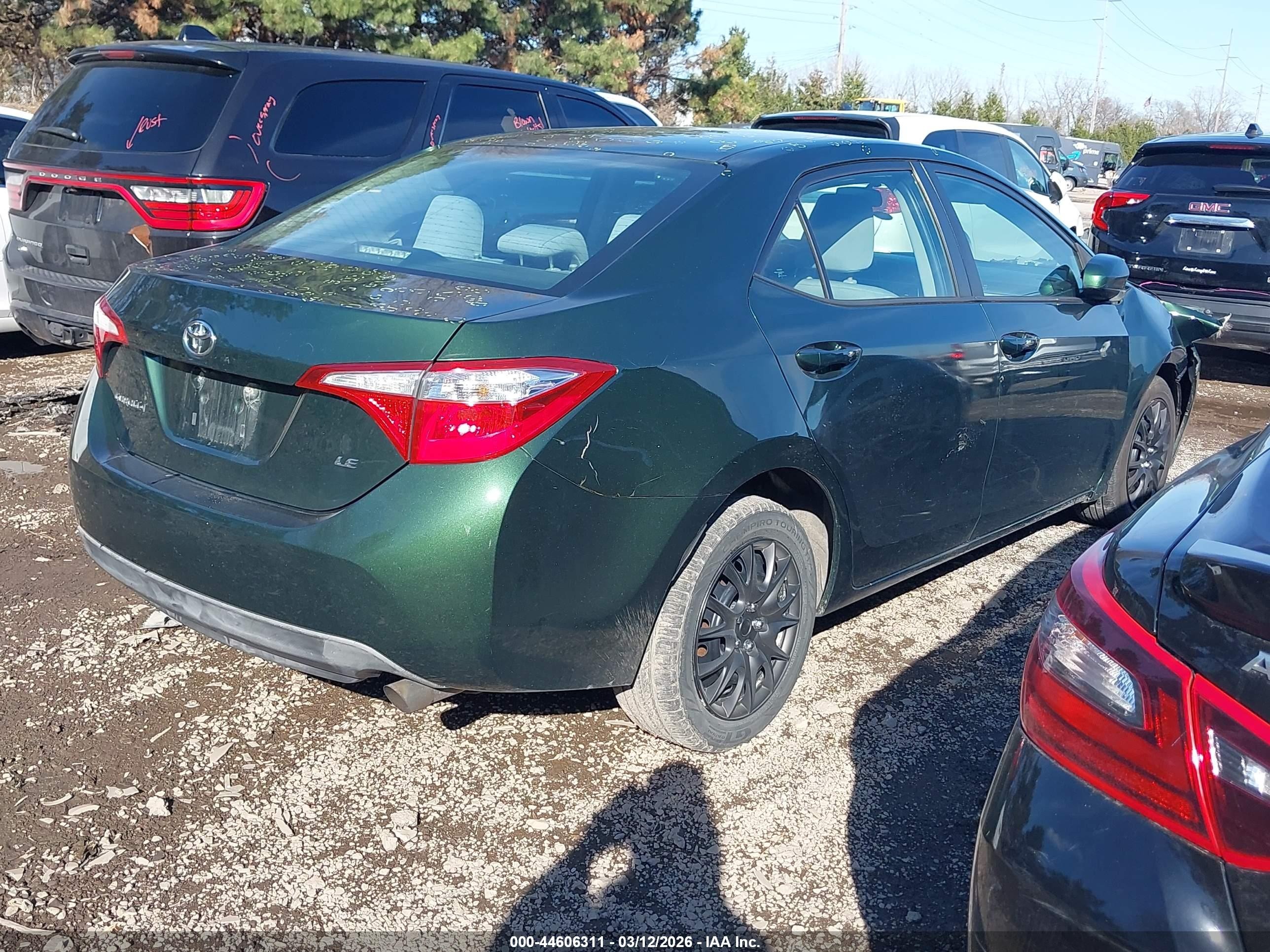2014 Toyota Corolla Le Зеленый vin: 2T1BURHE0EC187240