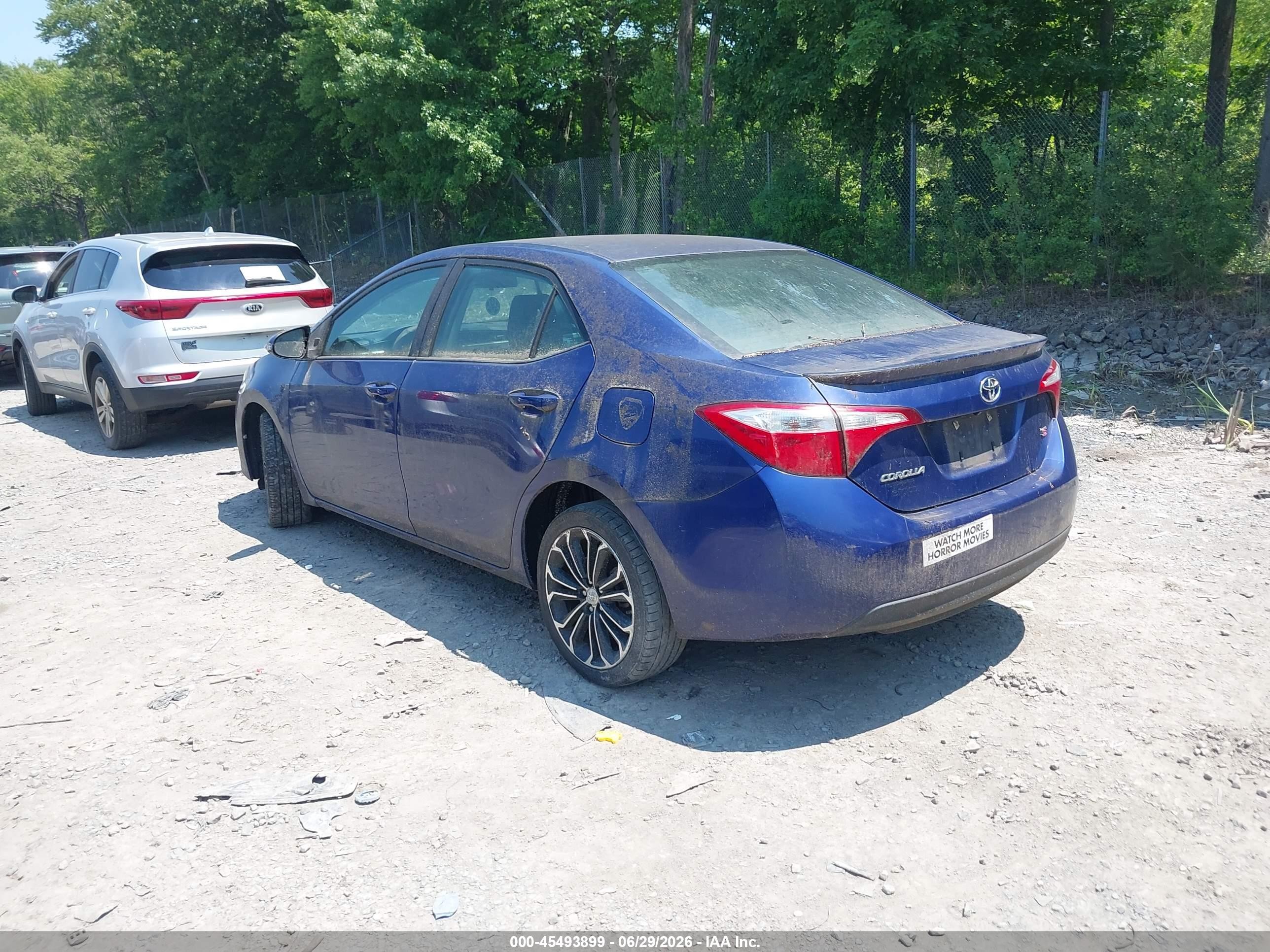 2014 Toyota Corolla S Plus Blue vin: 2T1BURHE0EC197718