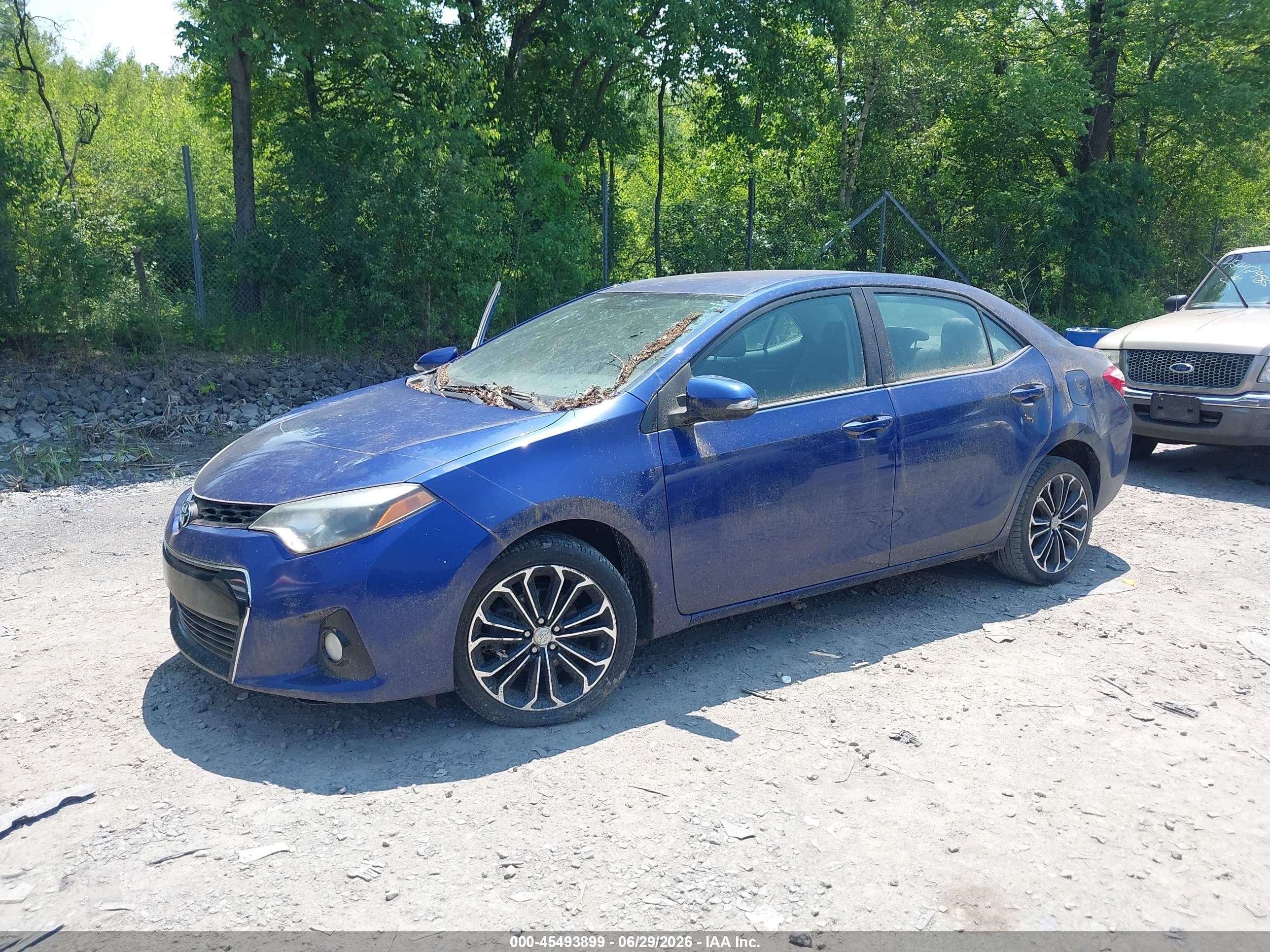 2014 Toyota Corolla S Plus Blue vin: 2T1BURHE0EC197718
