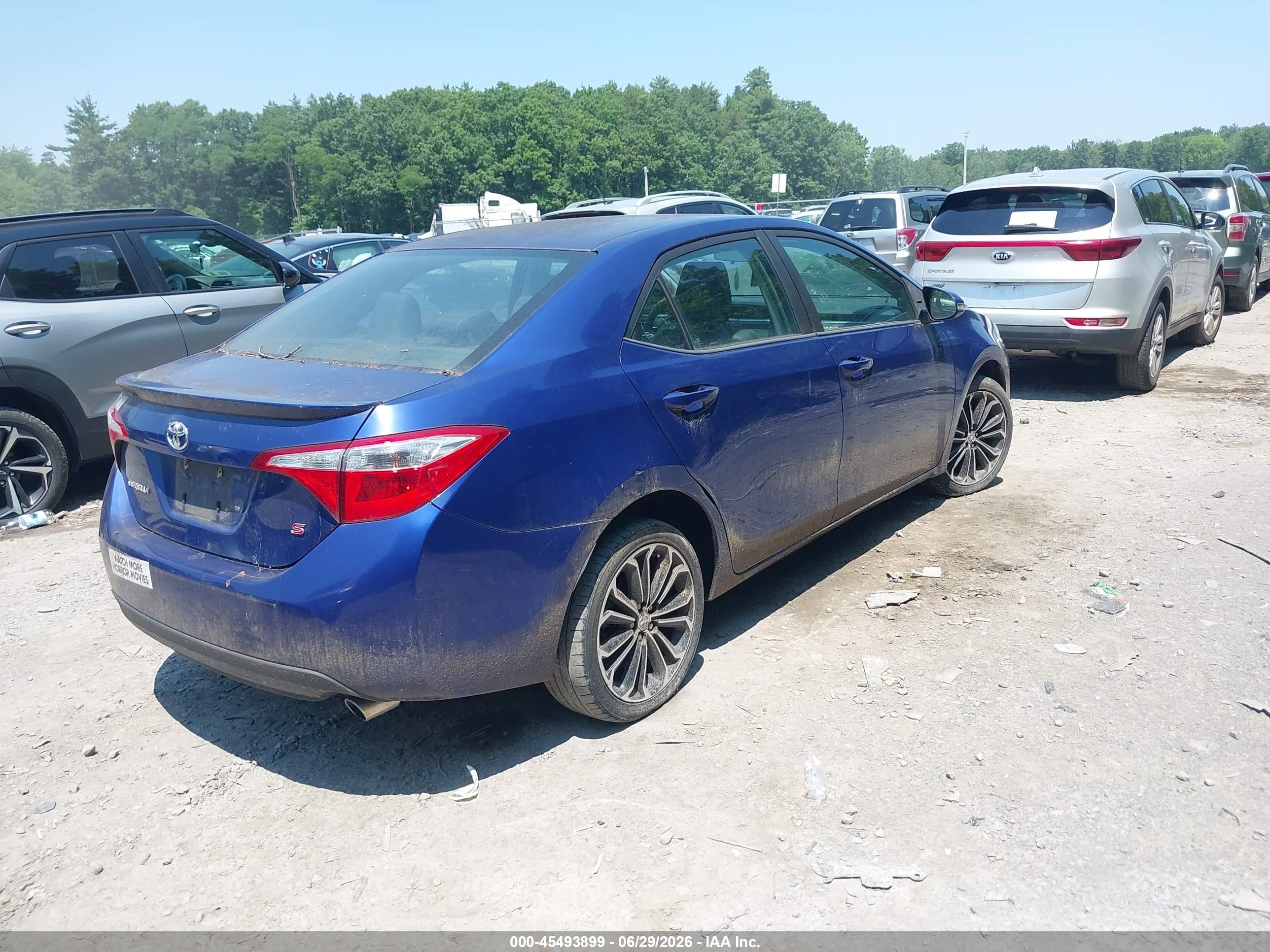 2014 Toyota Corolla S Plus Blue vin: 2T1BURHE0EC197718