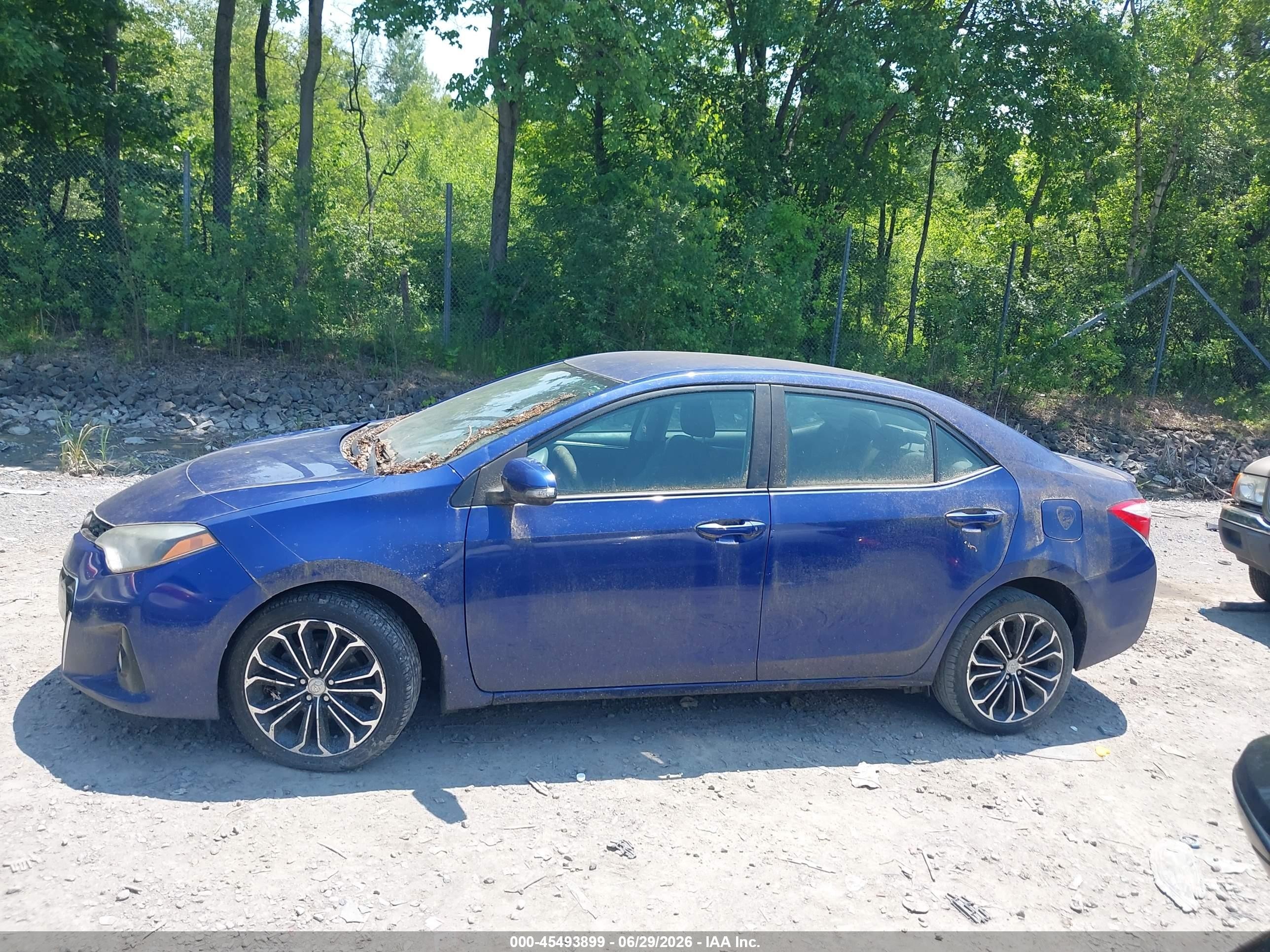2014 Toyota Corolla S Plus Blue vin: 2T1BURHE0EC197718