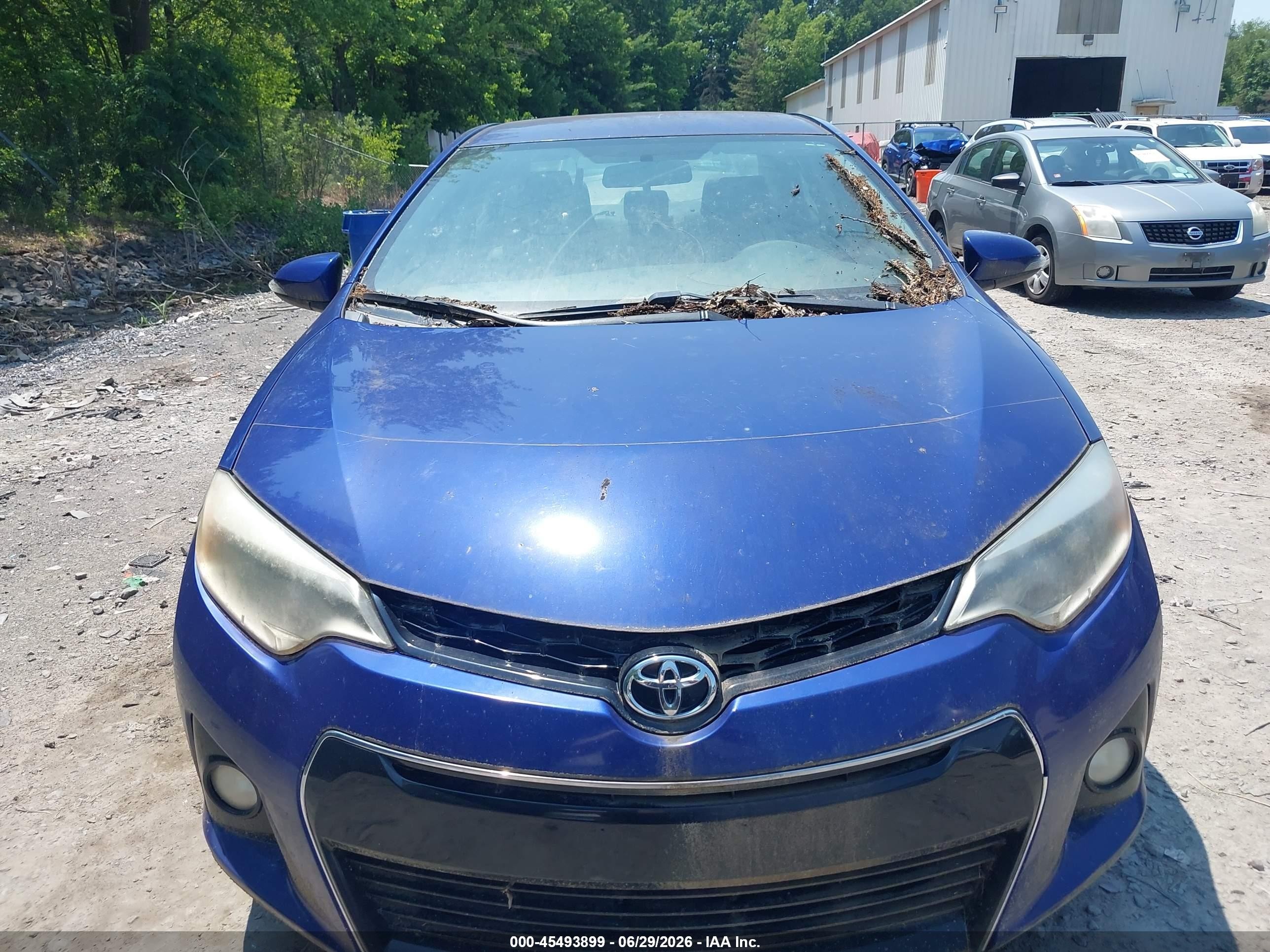 2014 Toyota Corolla S Plus Blue vin: 2T1BURHE0EC197718