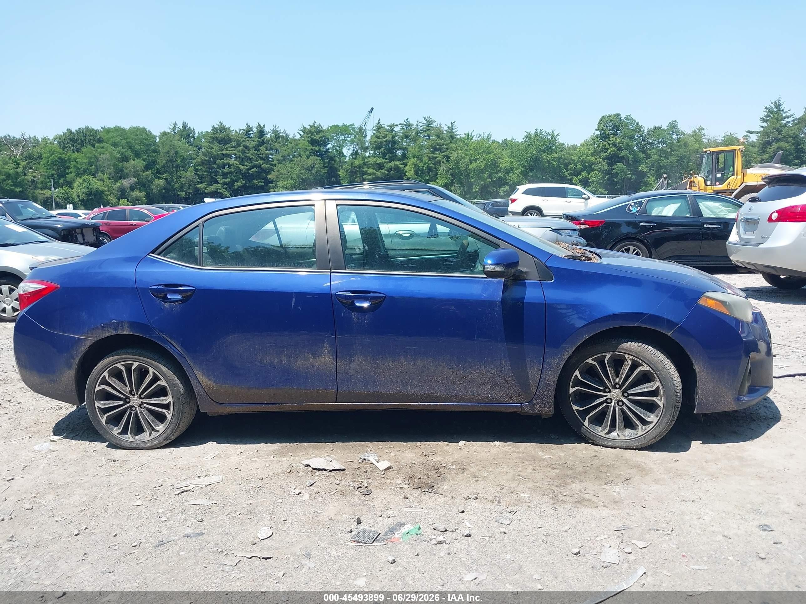 2014 Toyota Corolla S Plus Blue vin: 2T1BURHE0EC197718