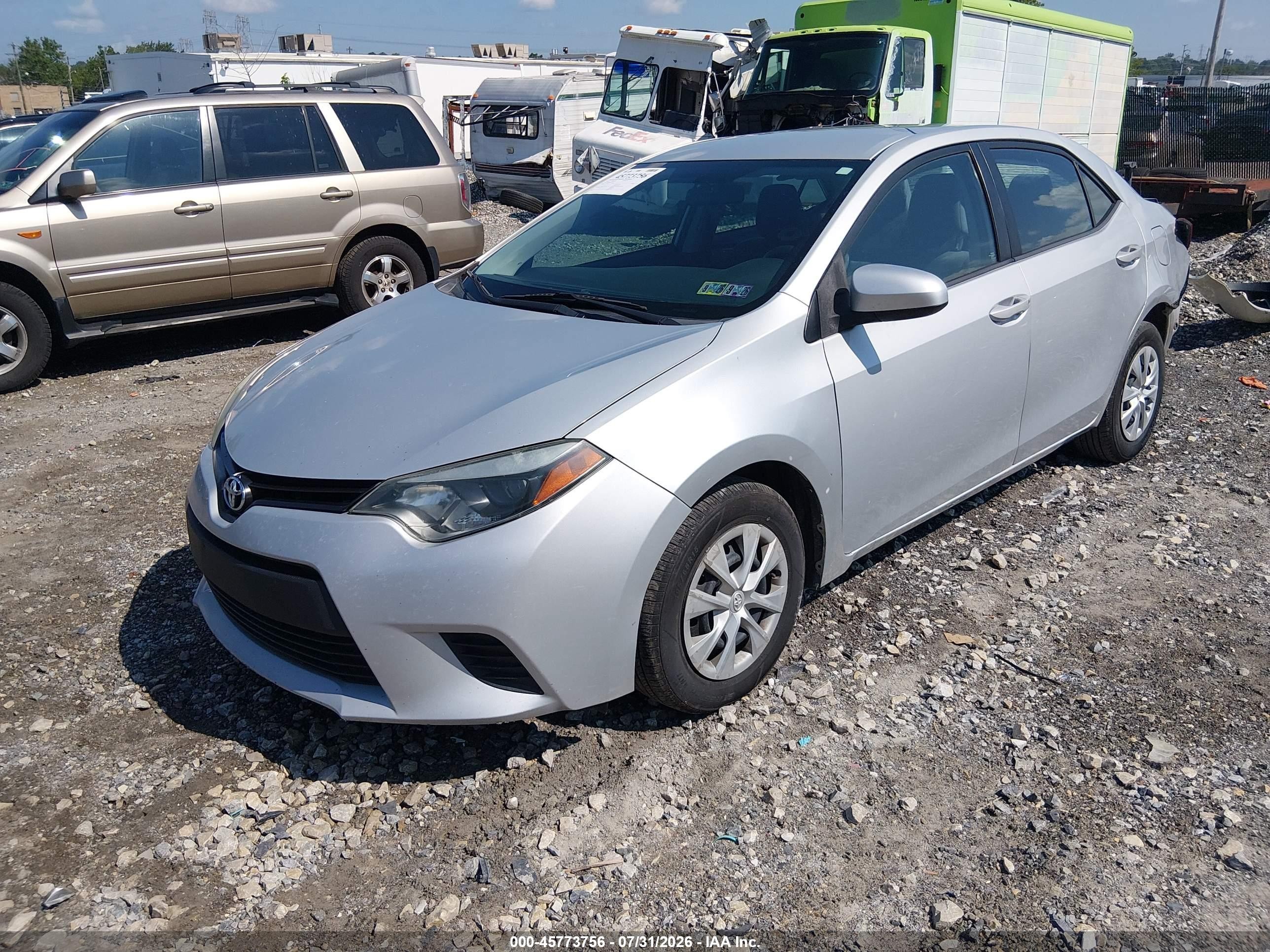 2014 Toyota Corolla L Серебряный vin: 2T1BURHE0EC201850