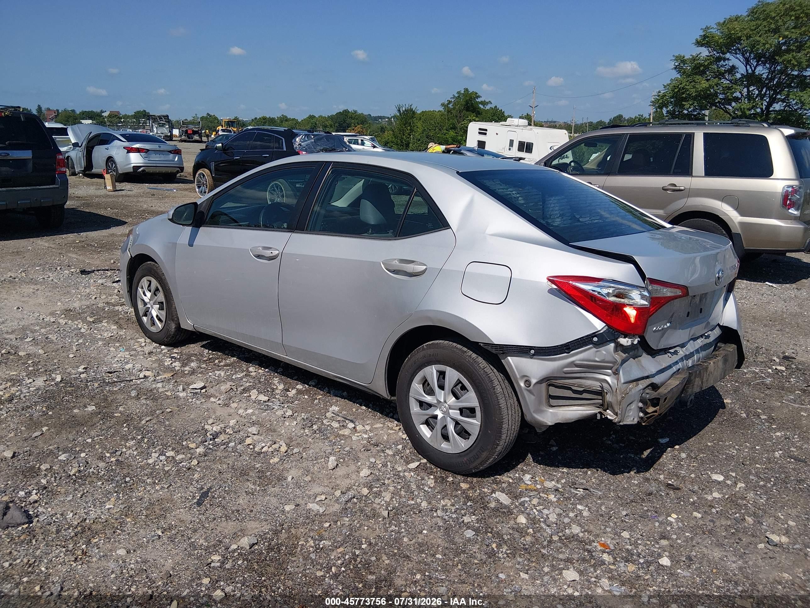 2014 Toyota Corolla L Серебряный vin: 2T1BURHE0EC201850