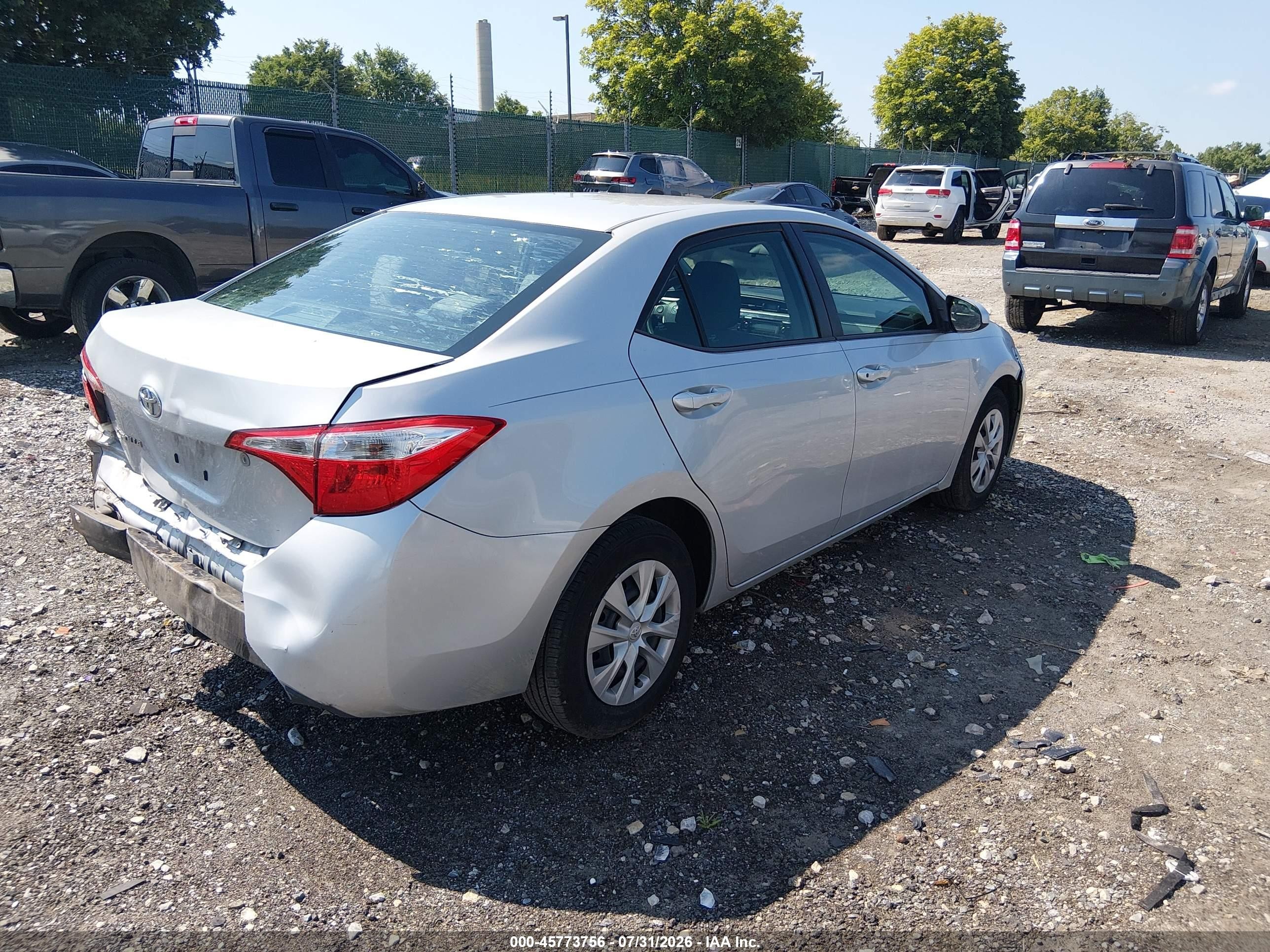 2014 Toyota Corolla L Серебряный vin: 2T1BURHE0EC201850