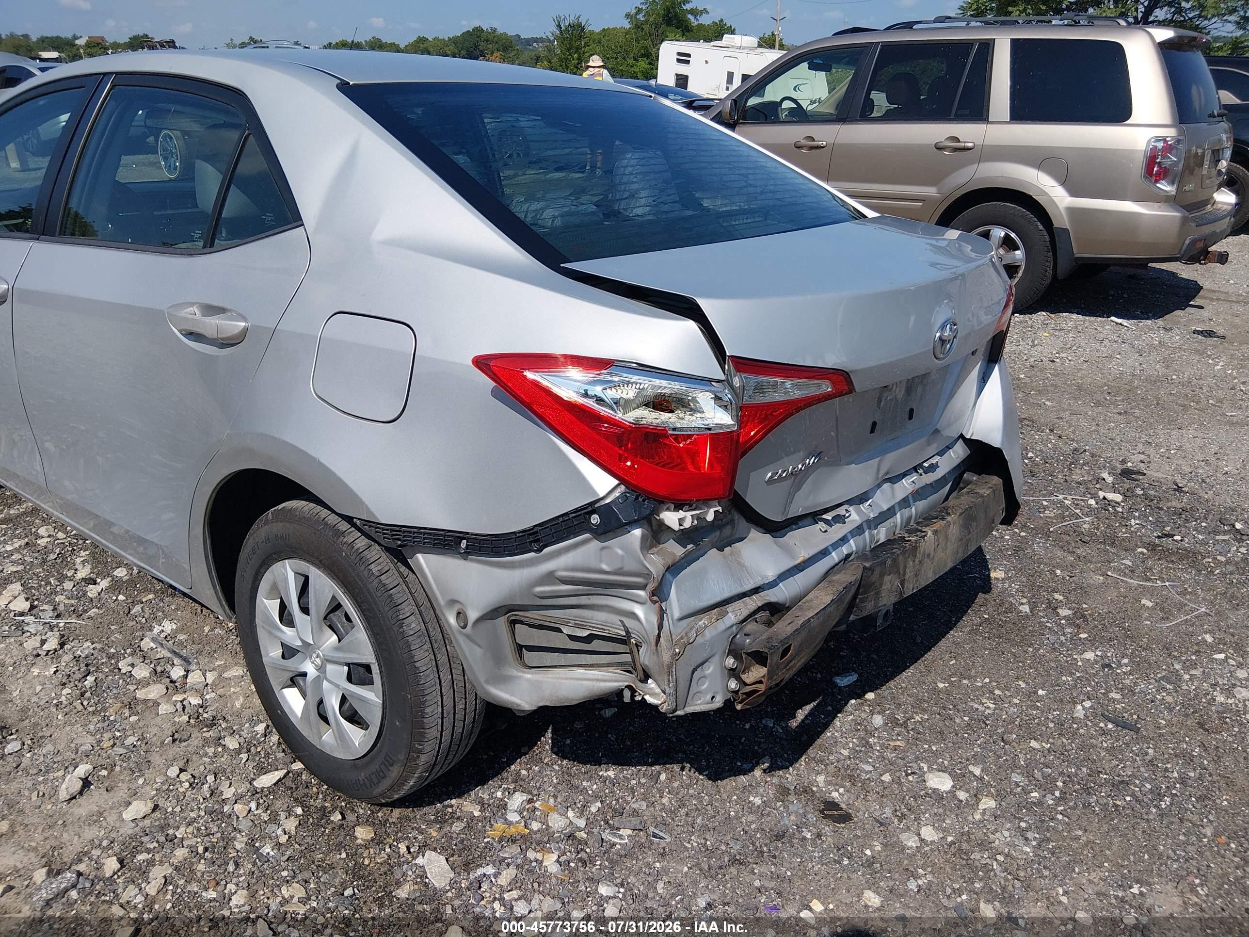 2014 Toyota Corolla L Серебряный vin: 2T1BURHE0EC201850