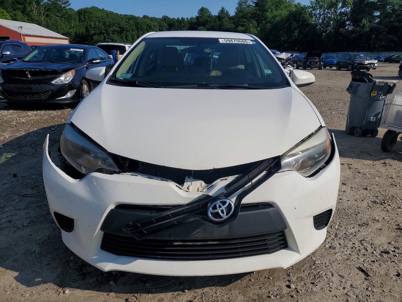 2014 Toyota Corolla Le White vin: 2T1BURHE0EC207499