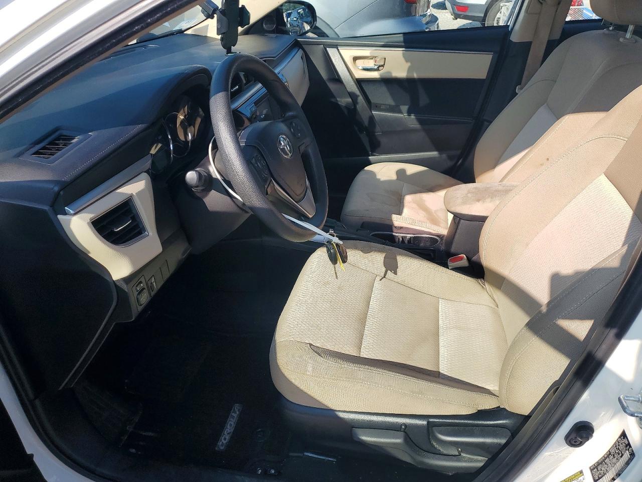 2014 Toyota Corolla Le White vin: 2T1BURHE0EC207499