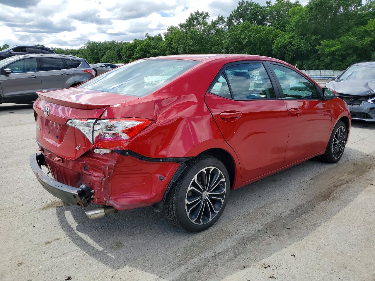 2014 Toyota Corolla S Plus Red vin: 2T1BURHE0EC211486