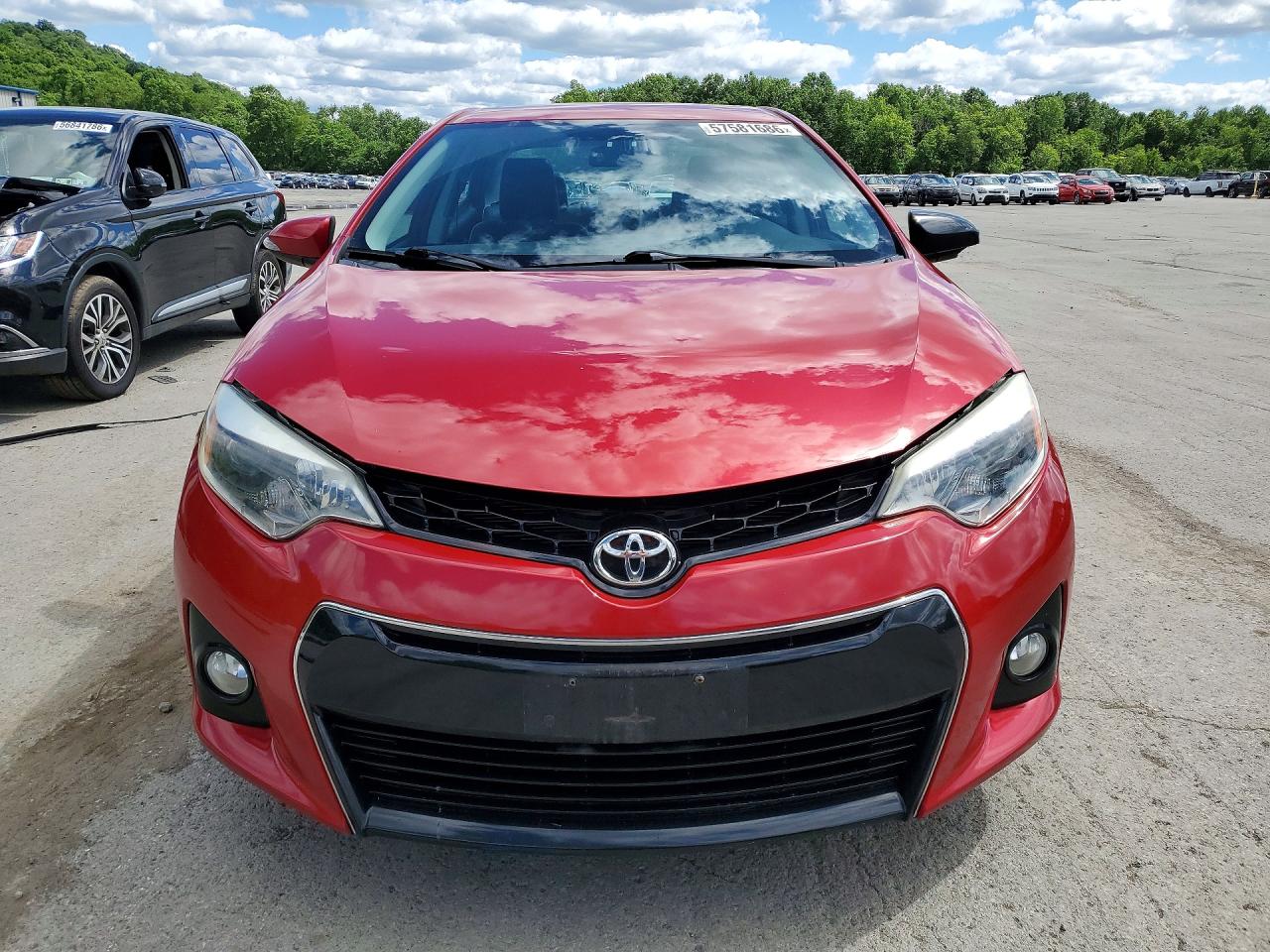2014 Toyota Corolla S Plus Red vin: 2T1BURHE0EC211486