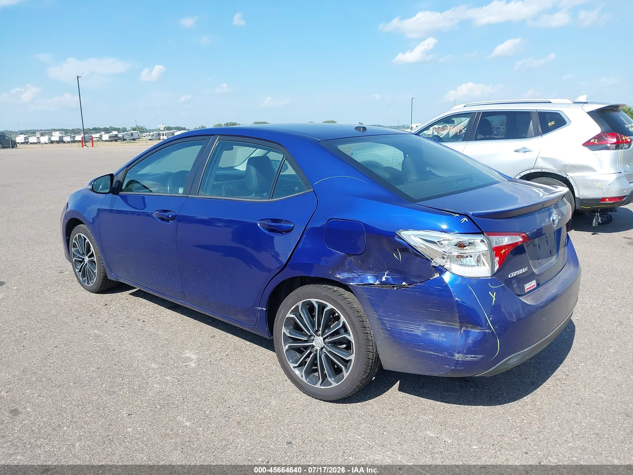 2014 Toyota Corolla S Plus Blue vin: 2T1BURHE0EC211763