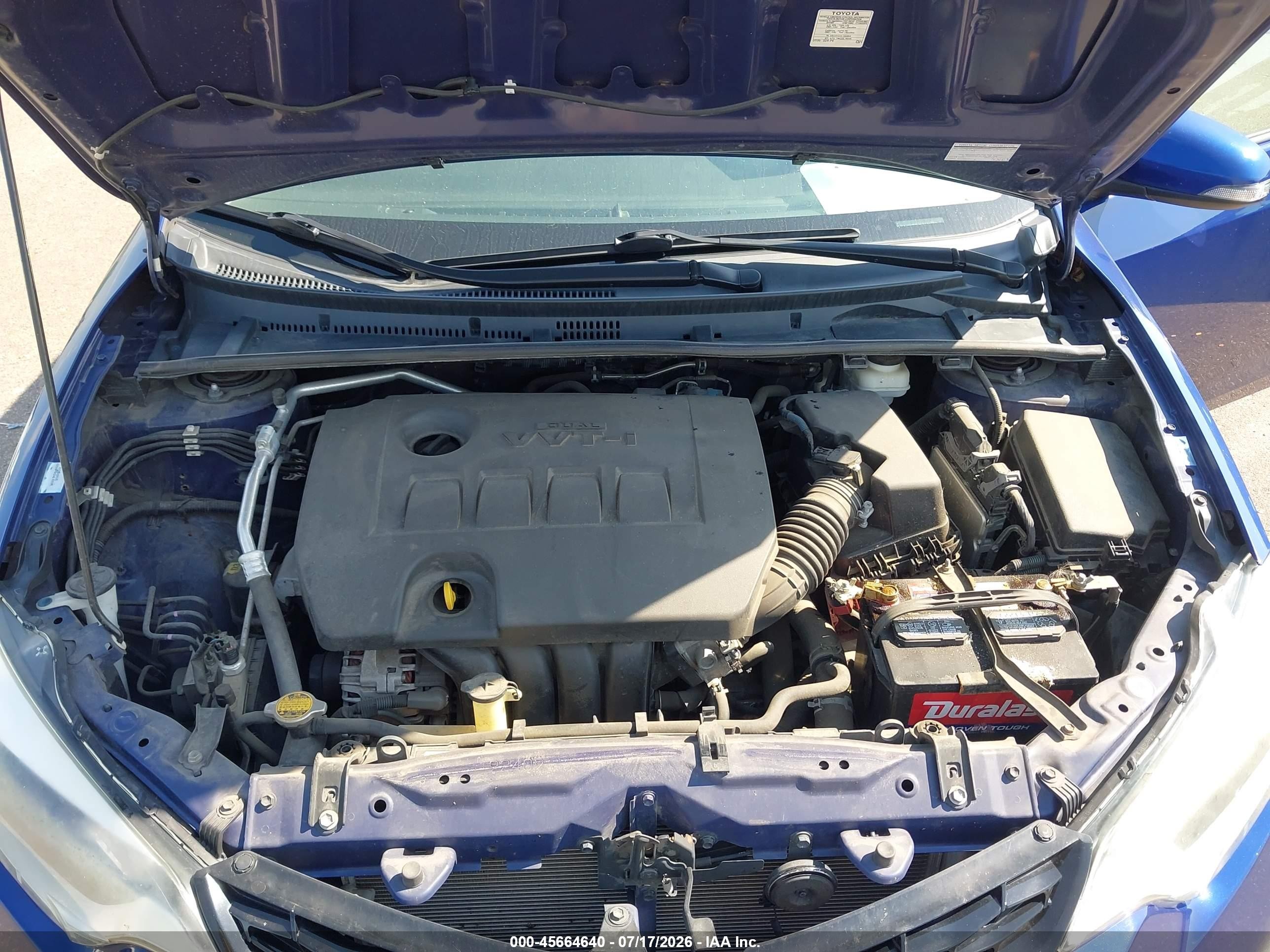 2014 Toyota Corolla S Plus Blue vin: 2T1BURHE0EC211763