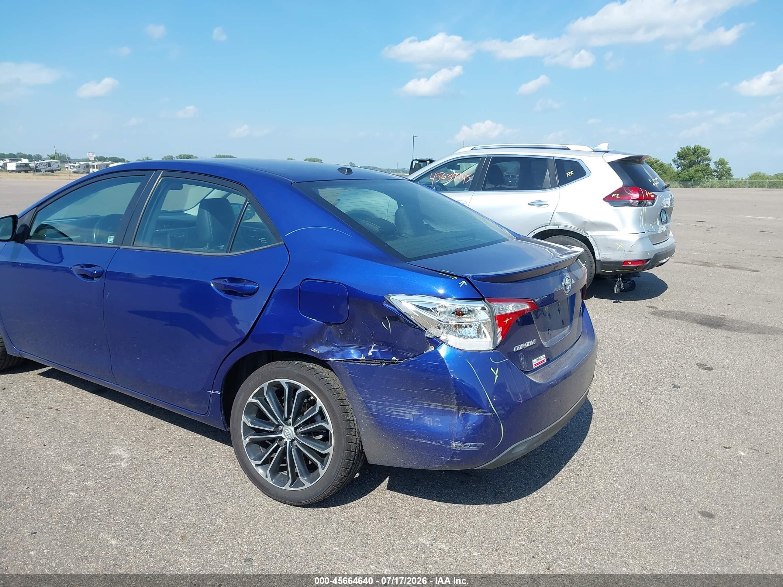 2014 Toyota Corolla S Plus Blue vin: 2T1BURHE0EC211763