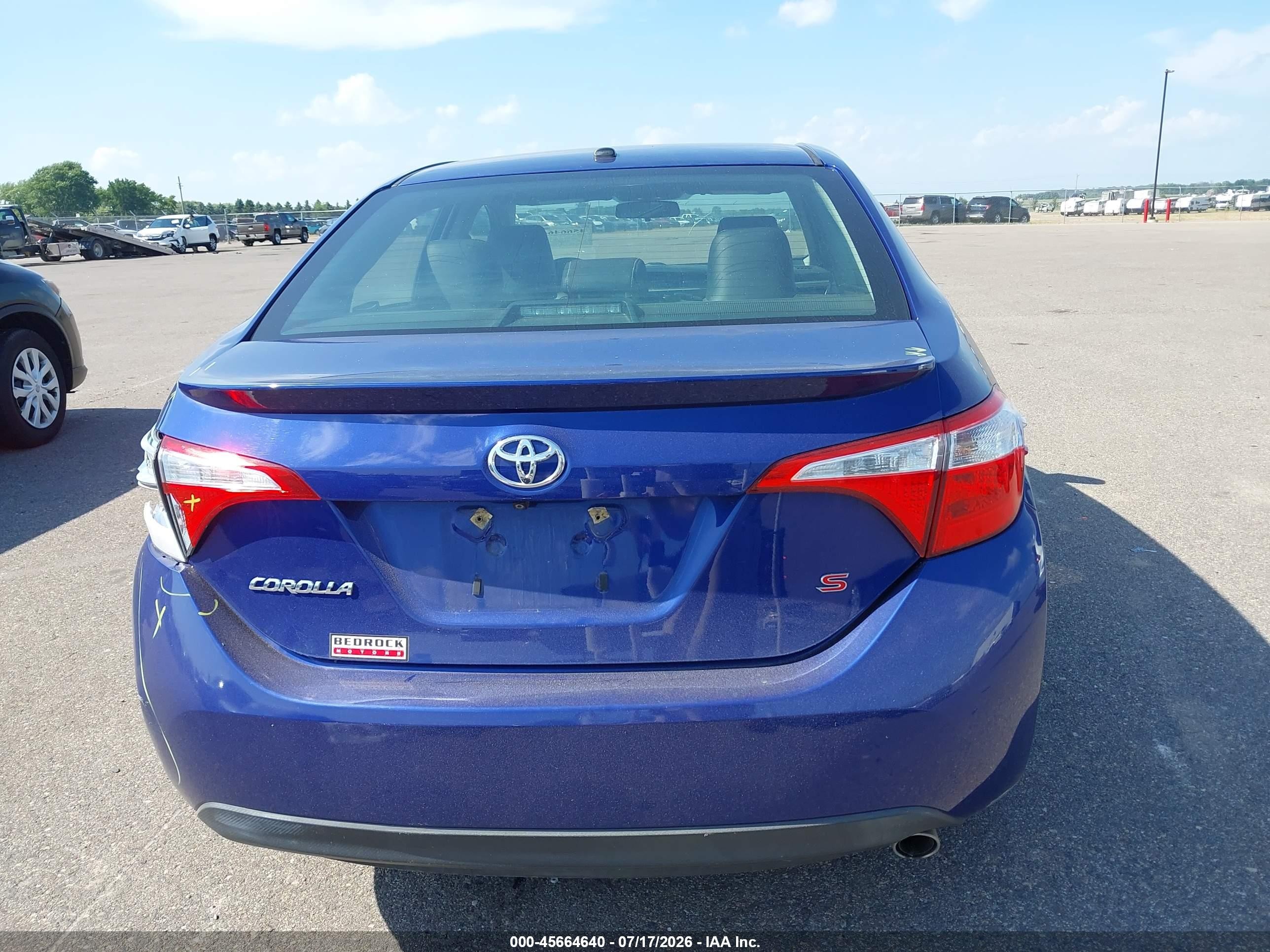 2014 Toyota Corolla S Plus Blue vin: 2T1BURHE0EC211763