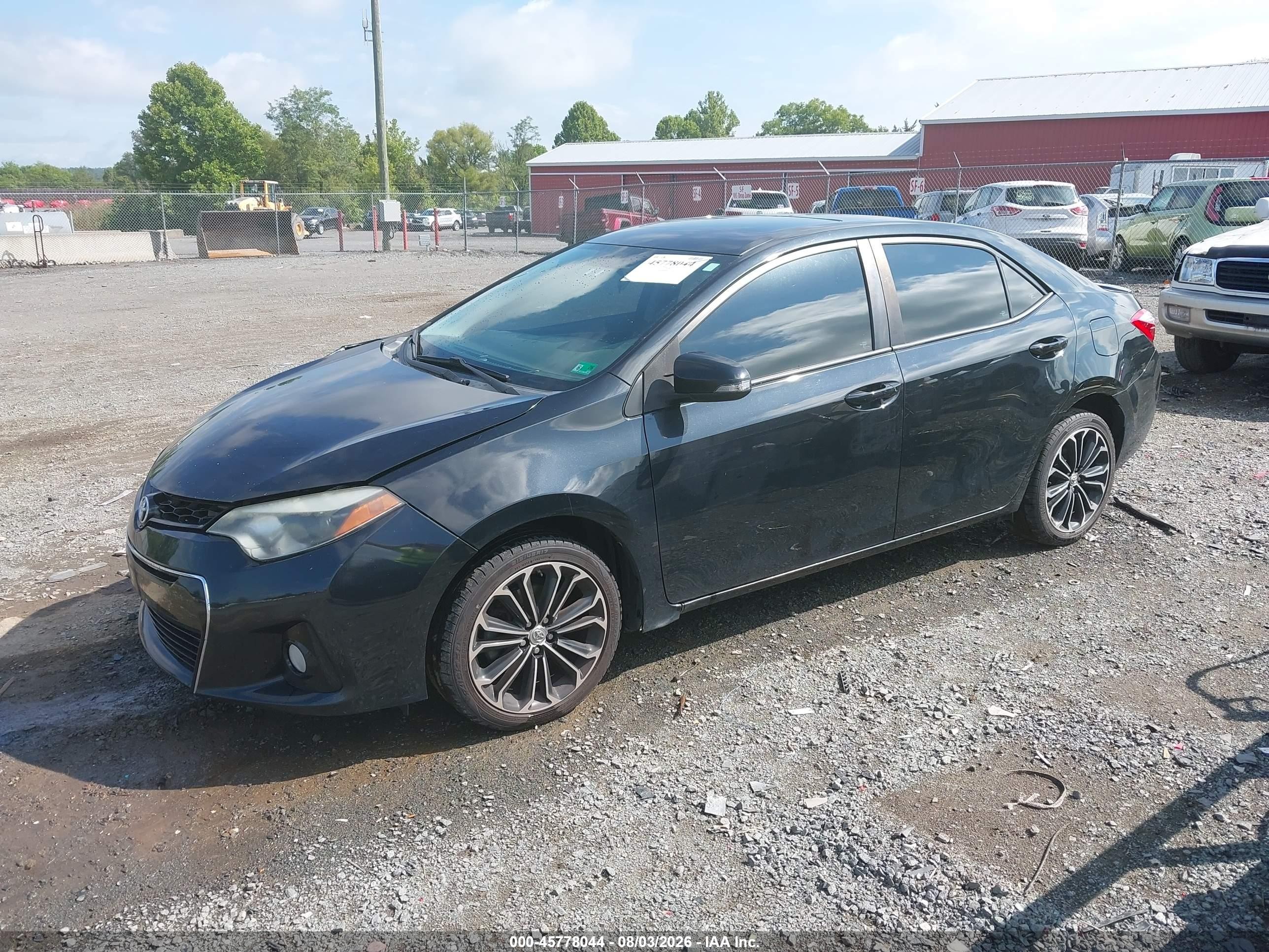 2014 Toyota Corolla S Plus Black vin: 2T1BURHE0EC212640