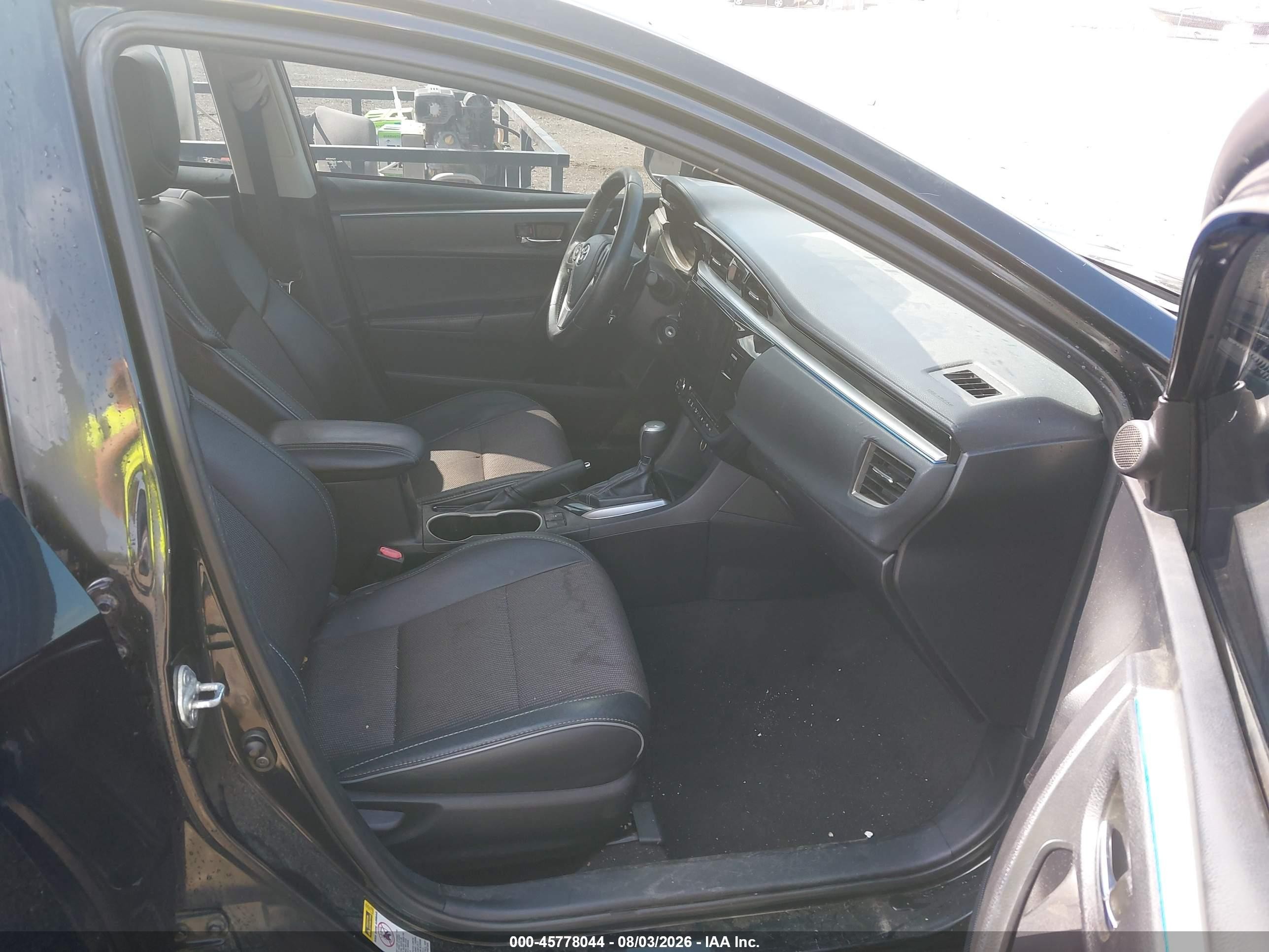 2014 Toyota Corolla S Plus Black vin: 2T1BURHE0EC212640
