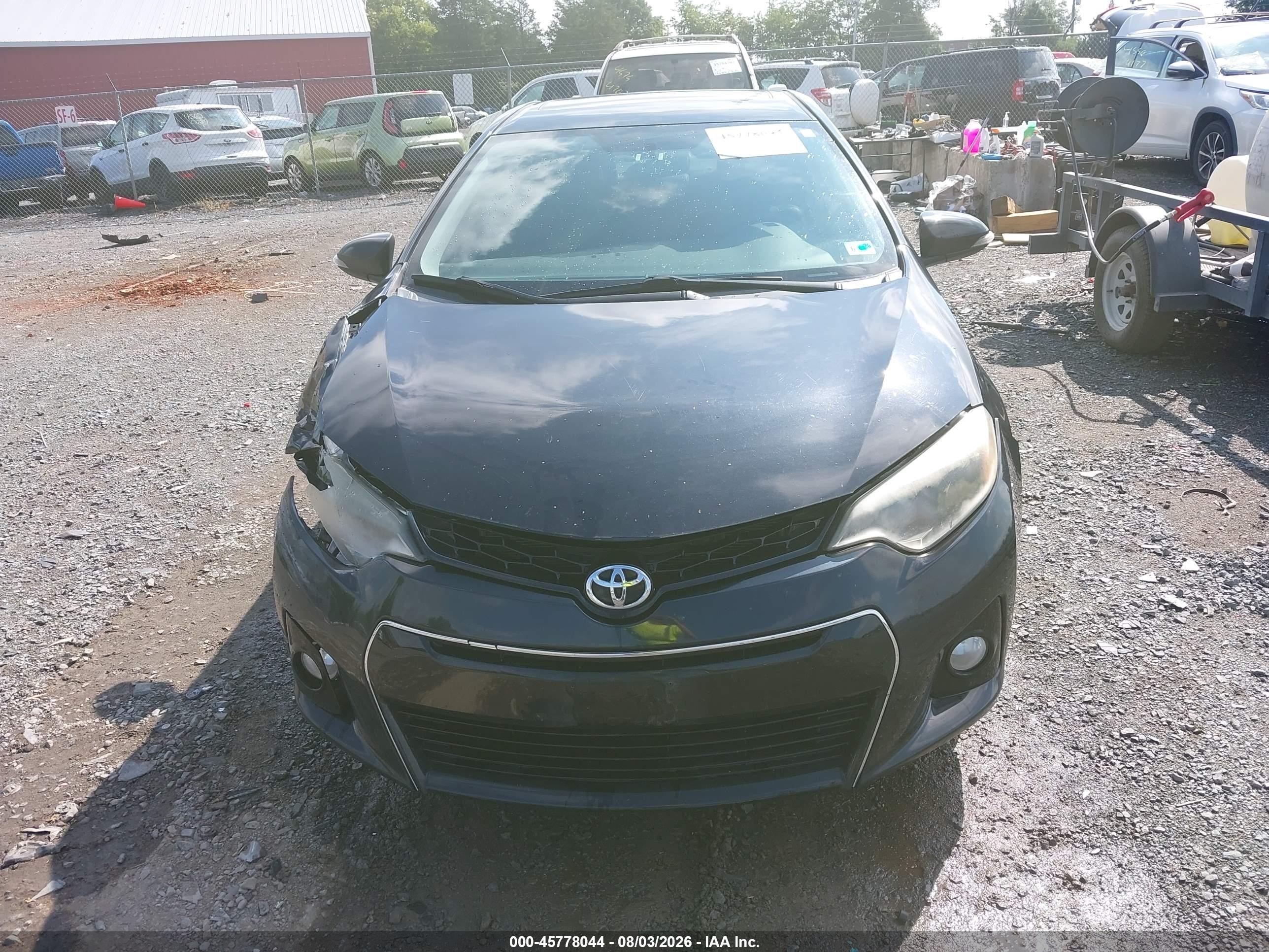2014 Toyota Corolla S Plus Black vin: 2T1BURHE0EC212640