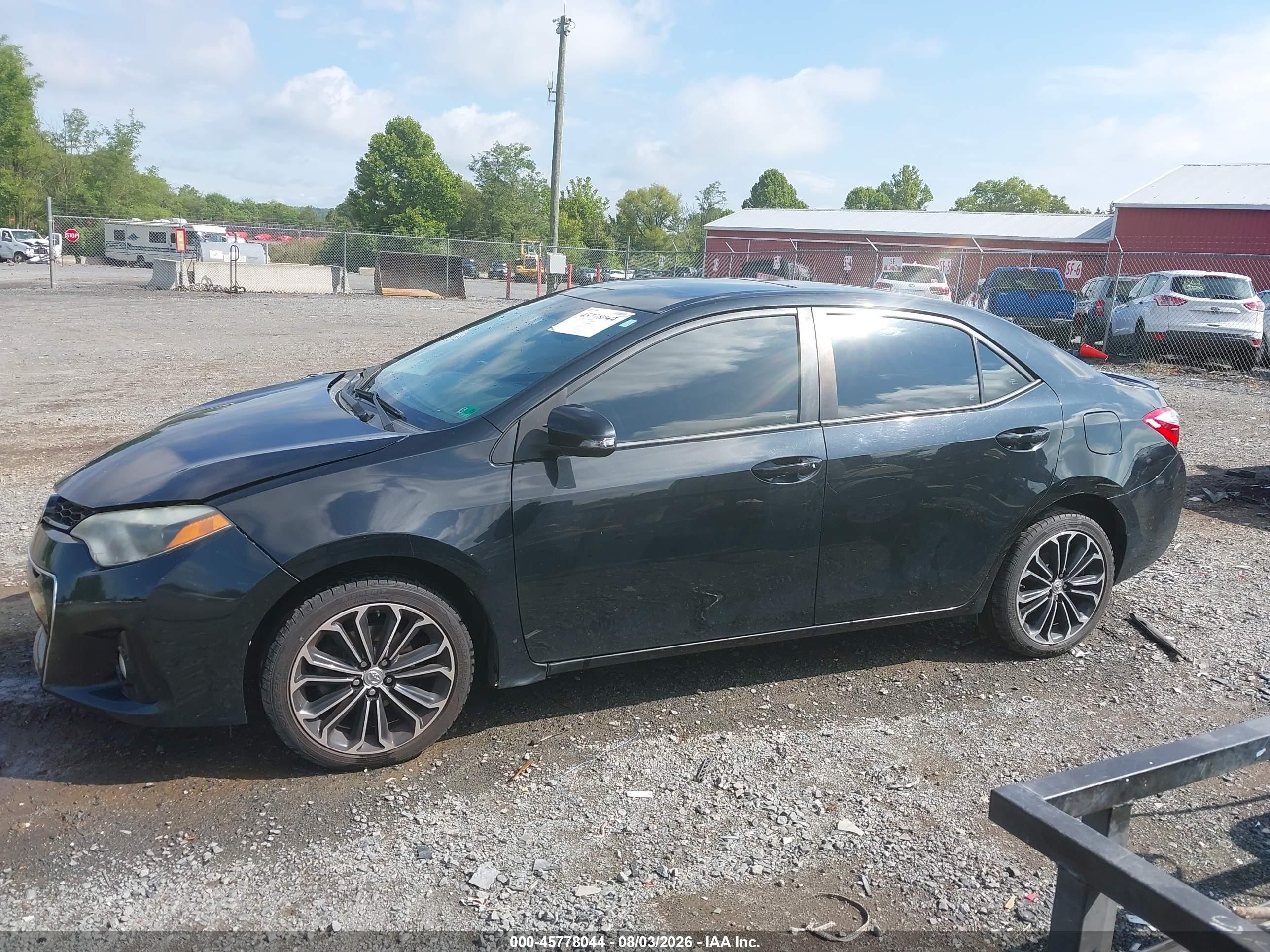 2014 Toyota Corolla S Plus Black vin: 2T1BURHE0EC212640