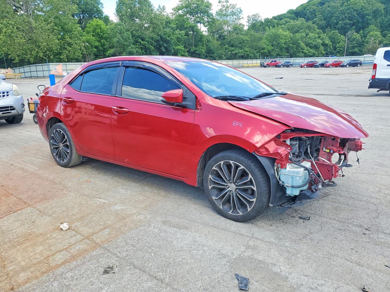 2014 Toyota Corolla S Plus Red vin: 2T1BURHE0EC216493