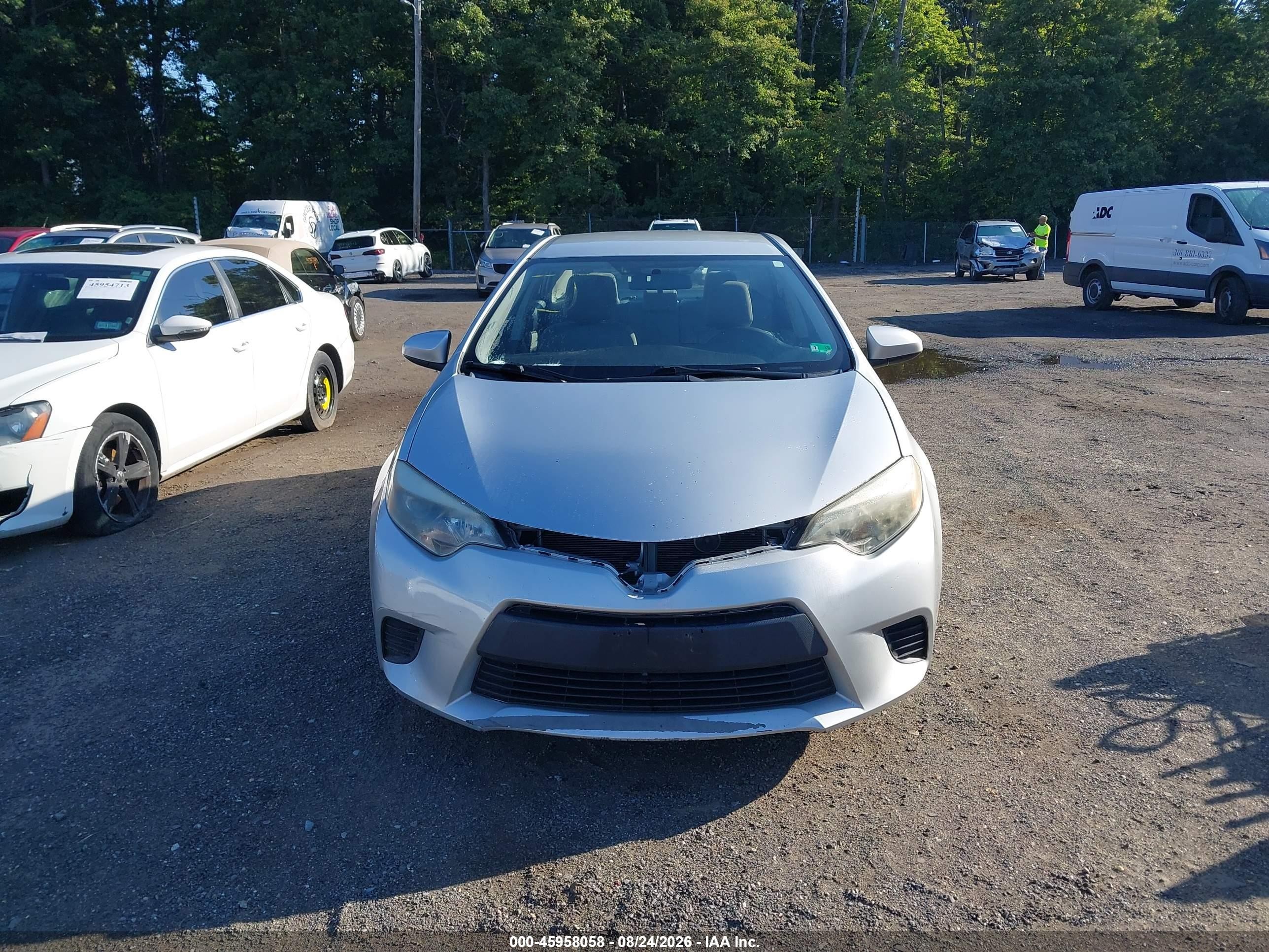 2014 Toyota Corolla Le Silver vin: 2T1BURHE0EC218244