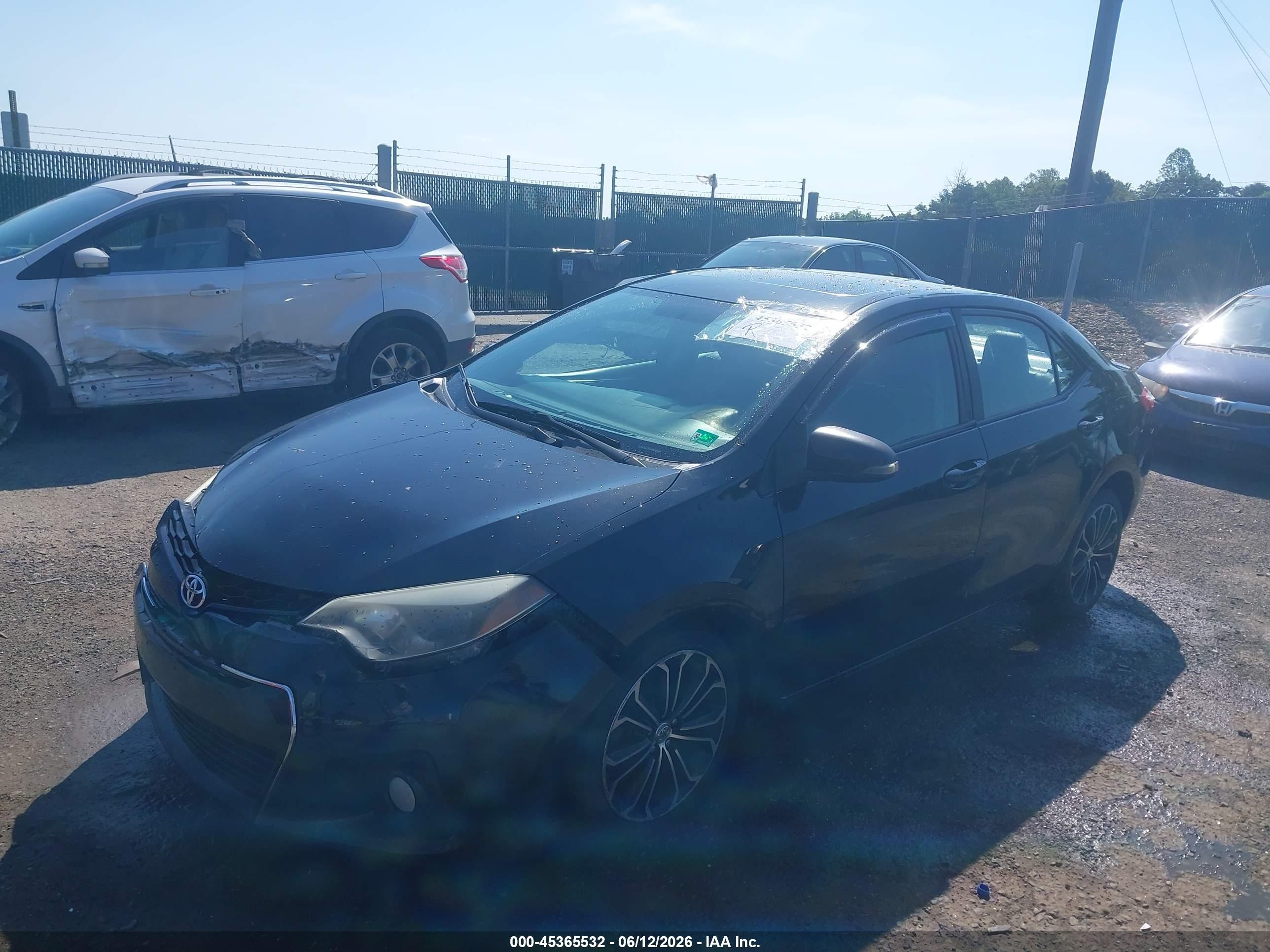 2014 Toyota Corolla S Plus Black vin: 2T1BURHE0EC220401