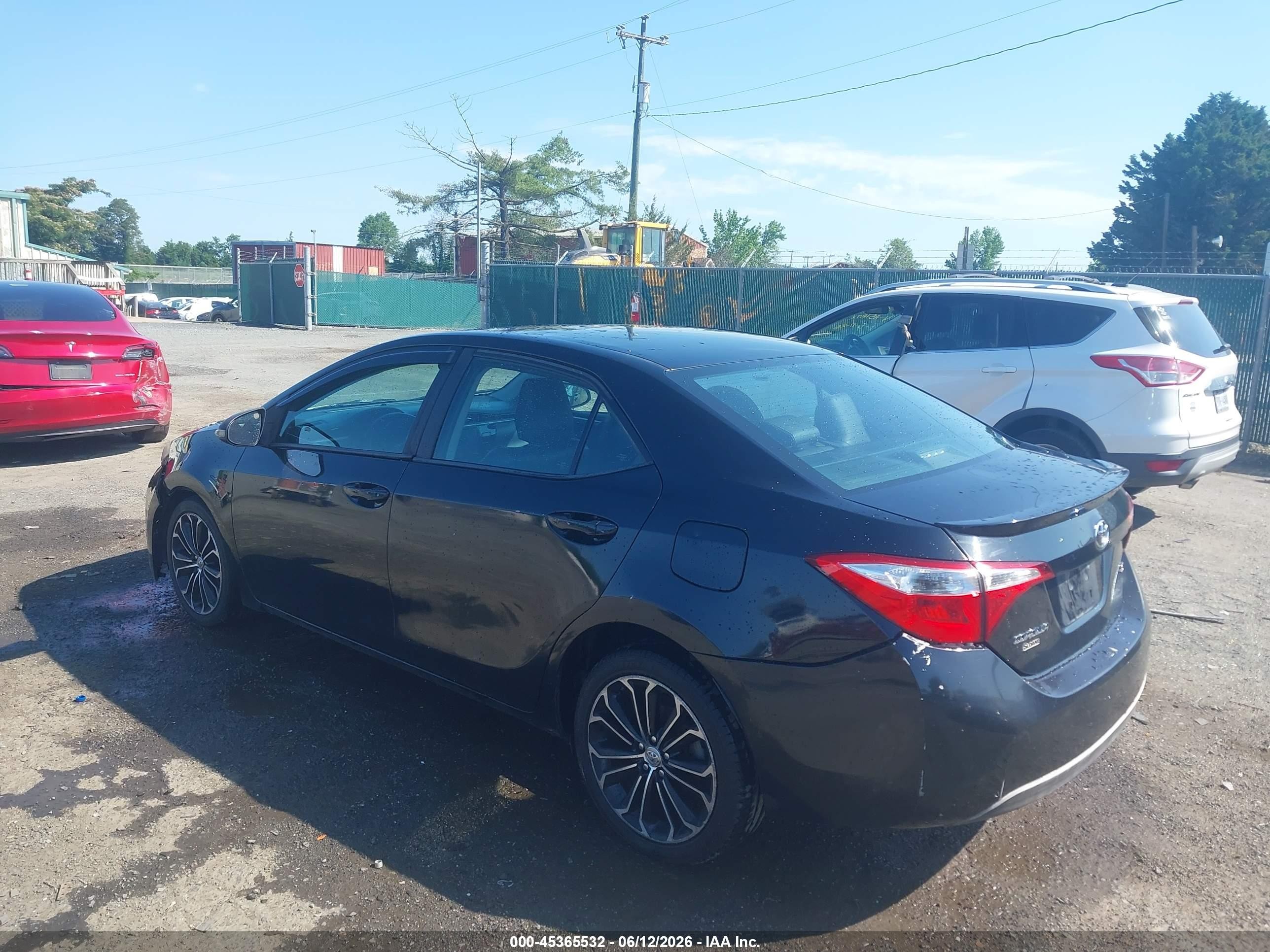 2014 Toyota Corolla S Plus Black vin: 2T1BURHE0EC220401