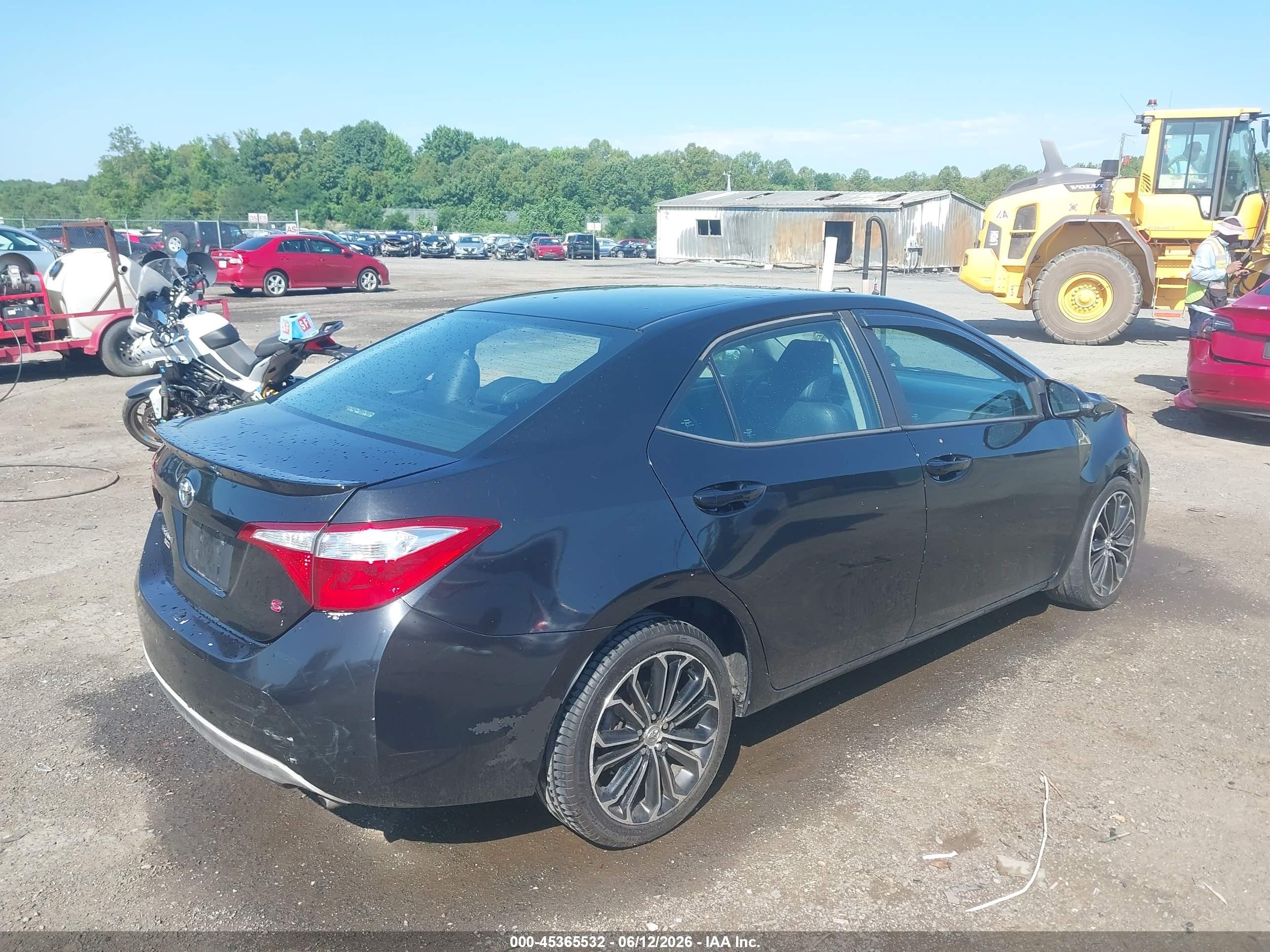 2014 Toyota Corolla S Plus Black vin: 2T1BURHE0EC220401