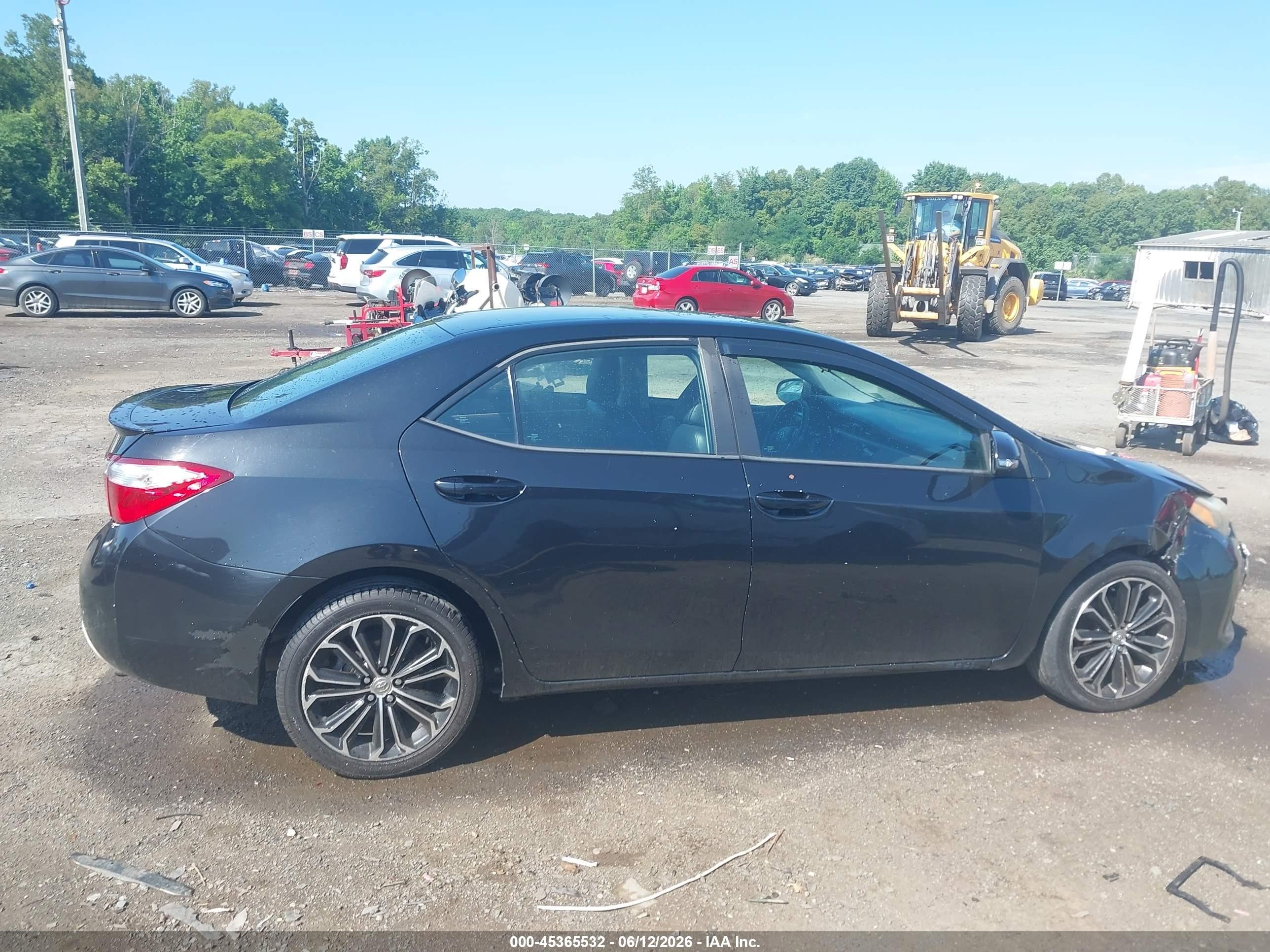 2014 Toyota Corolla S Plus Black vin: 2T1BURHE0EC220401
