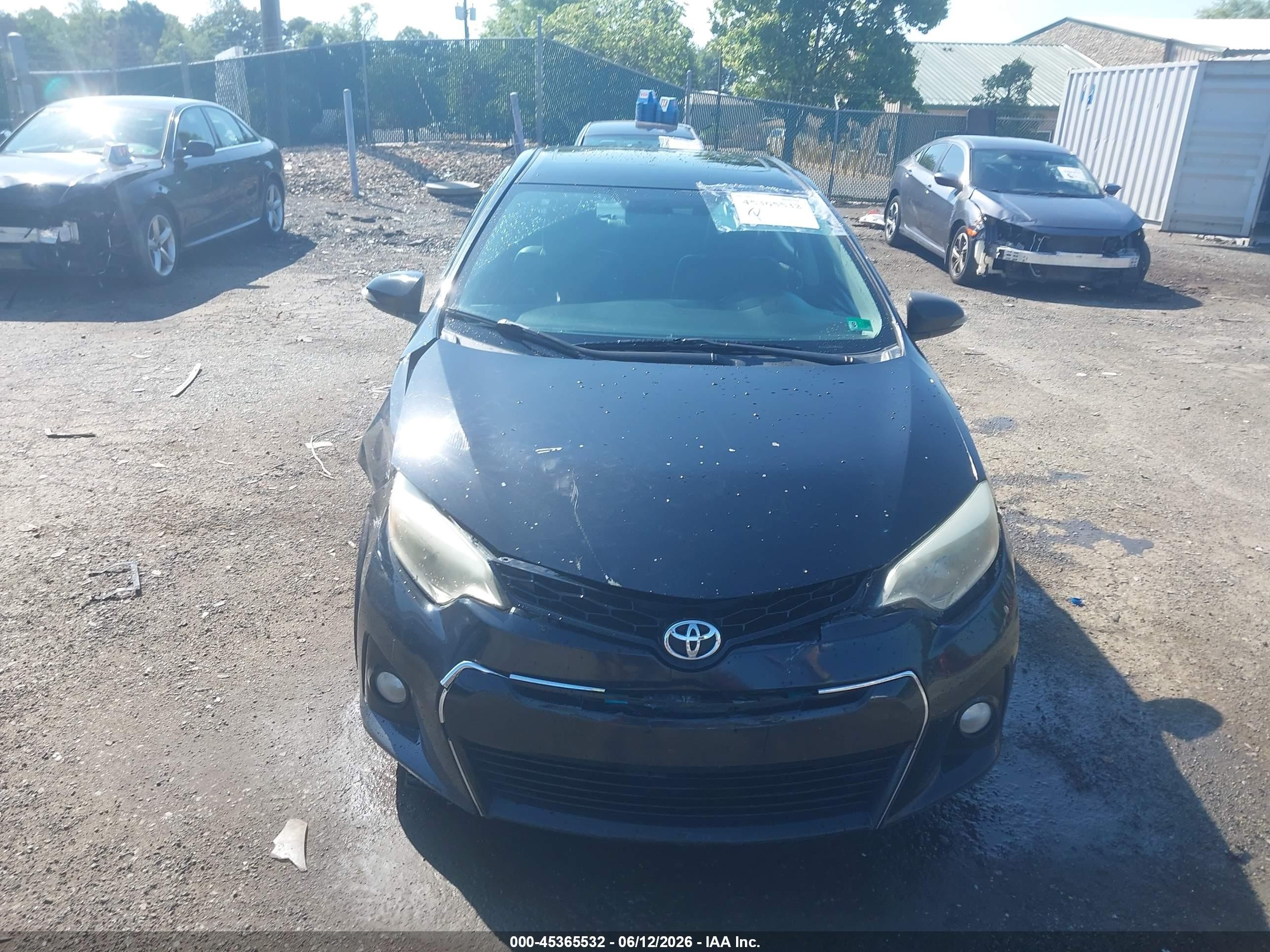 2014 Toyota Corolla S Plus Black vin: 2T1BURHE0EC220401