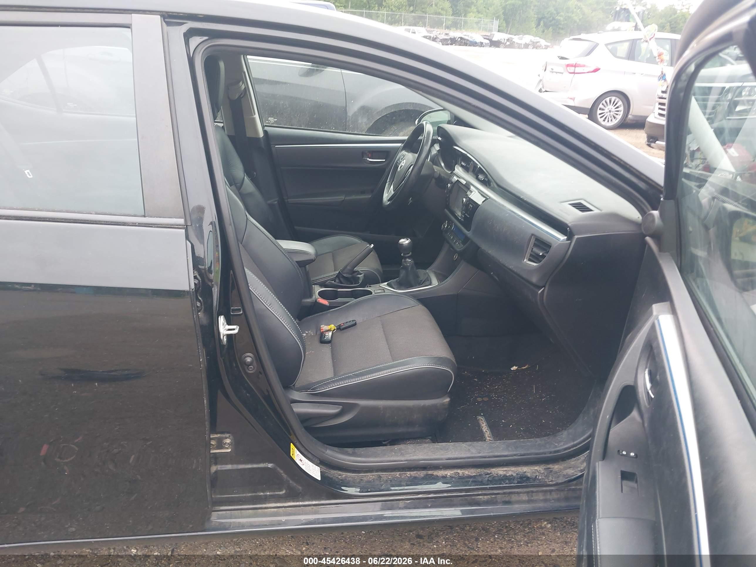 2014 Toyota Corolla S Plus Black vin: 2T1BURHE0EC226389