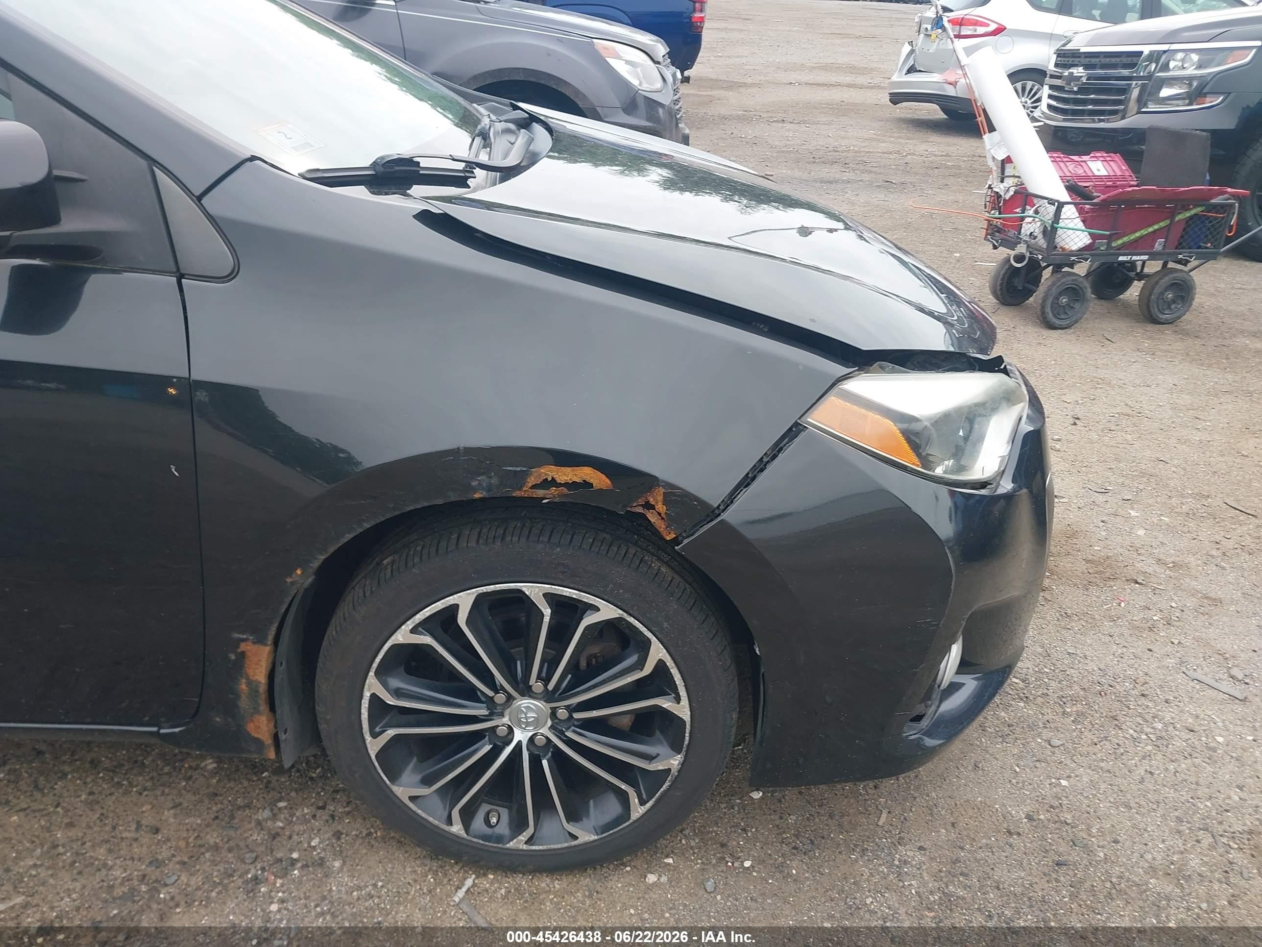 2014 Toyota Corolla S Plus Black vin: 2T1BURHE0EC226389