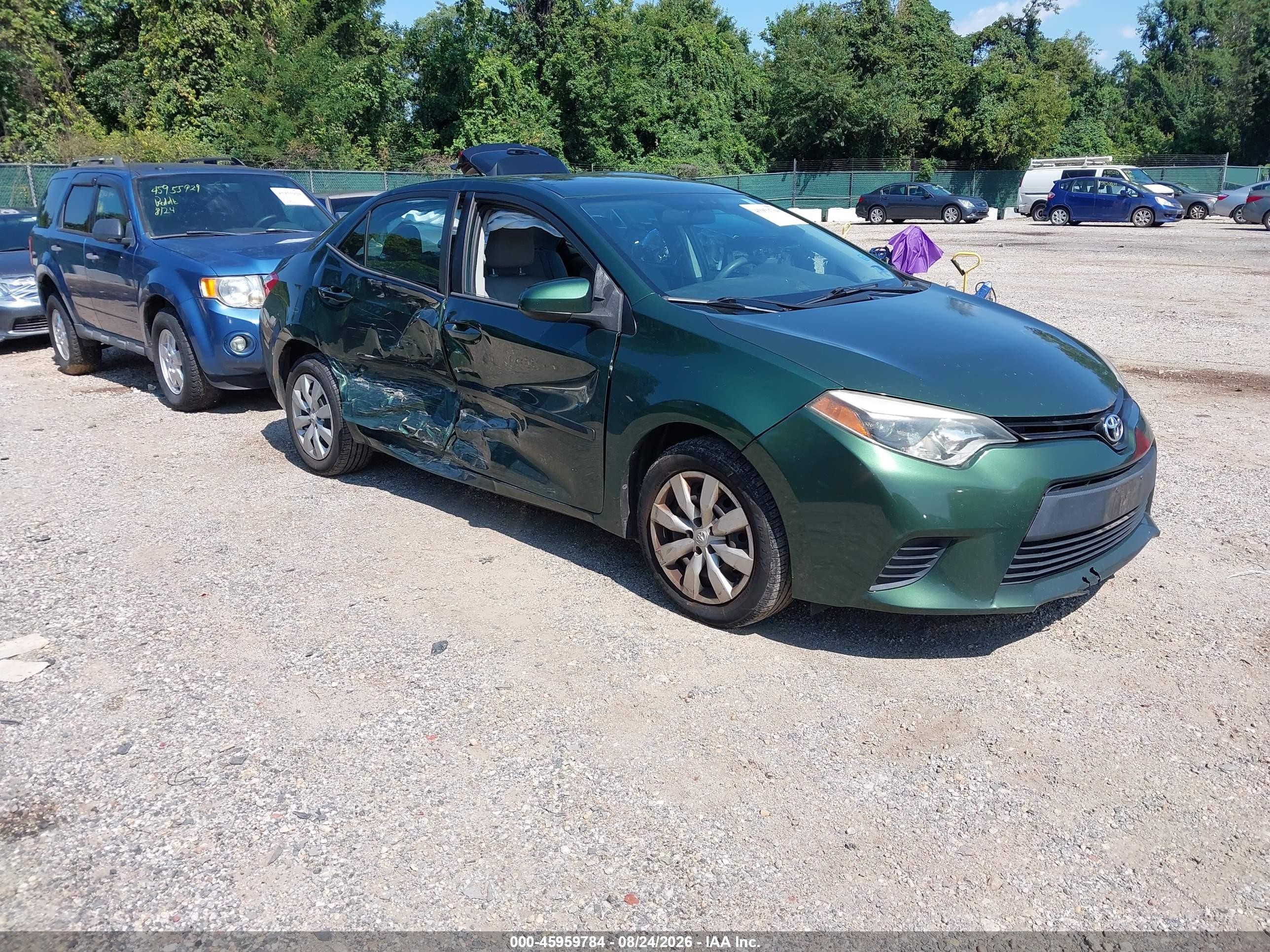 2014 Toyota Corolla Le Green vin: 2T1BURHE0EC228143