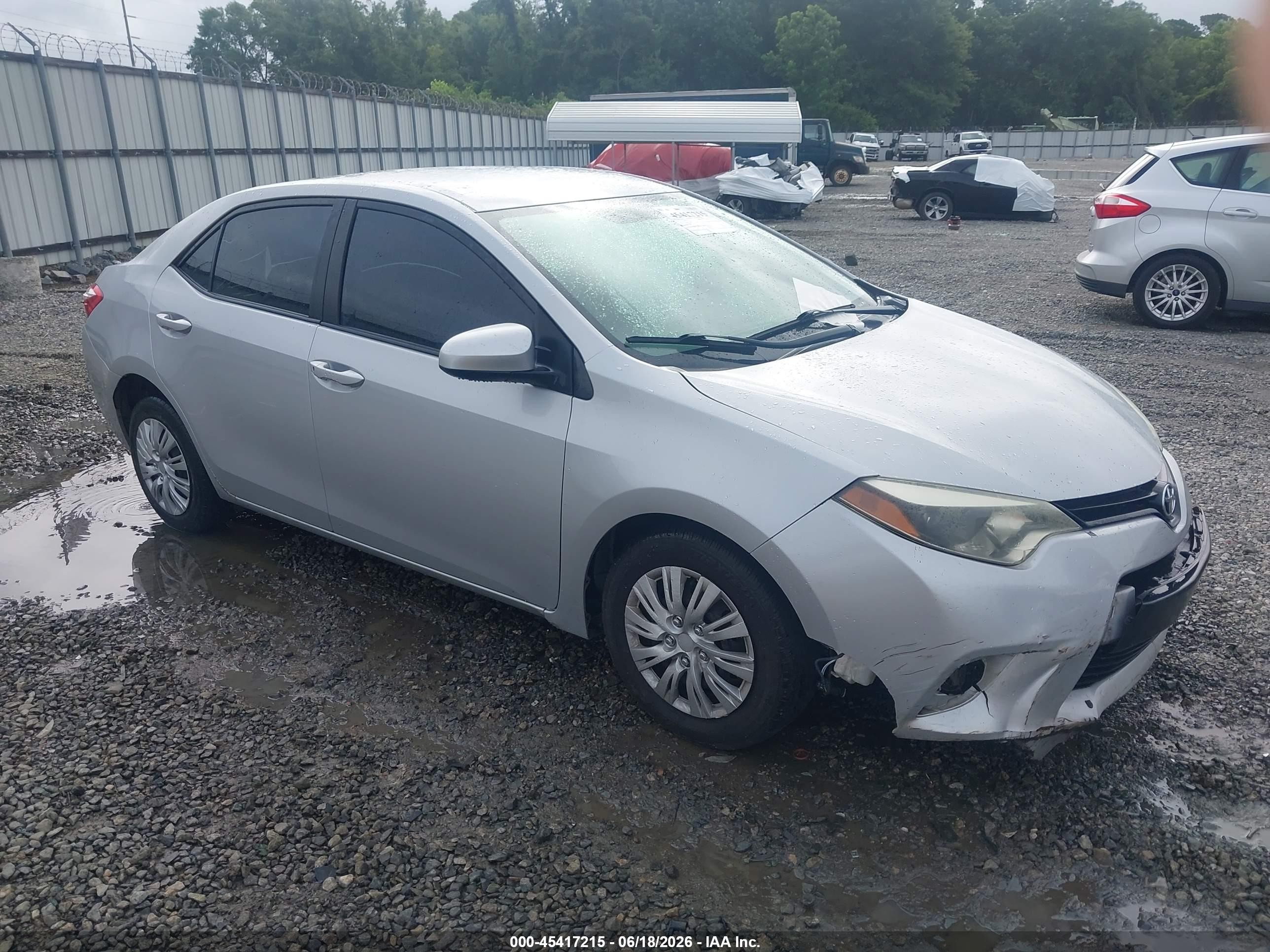 2015 Toyota Corolla L Silver vin: 2T1BURHE0FC255179