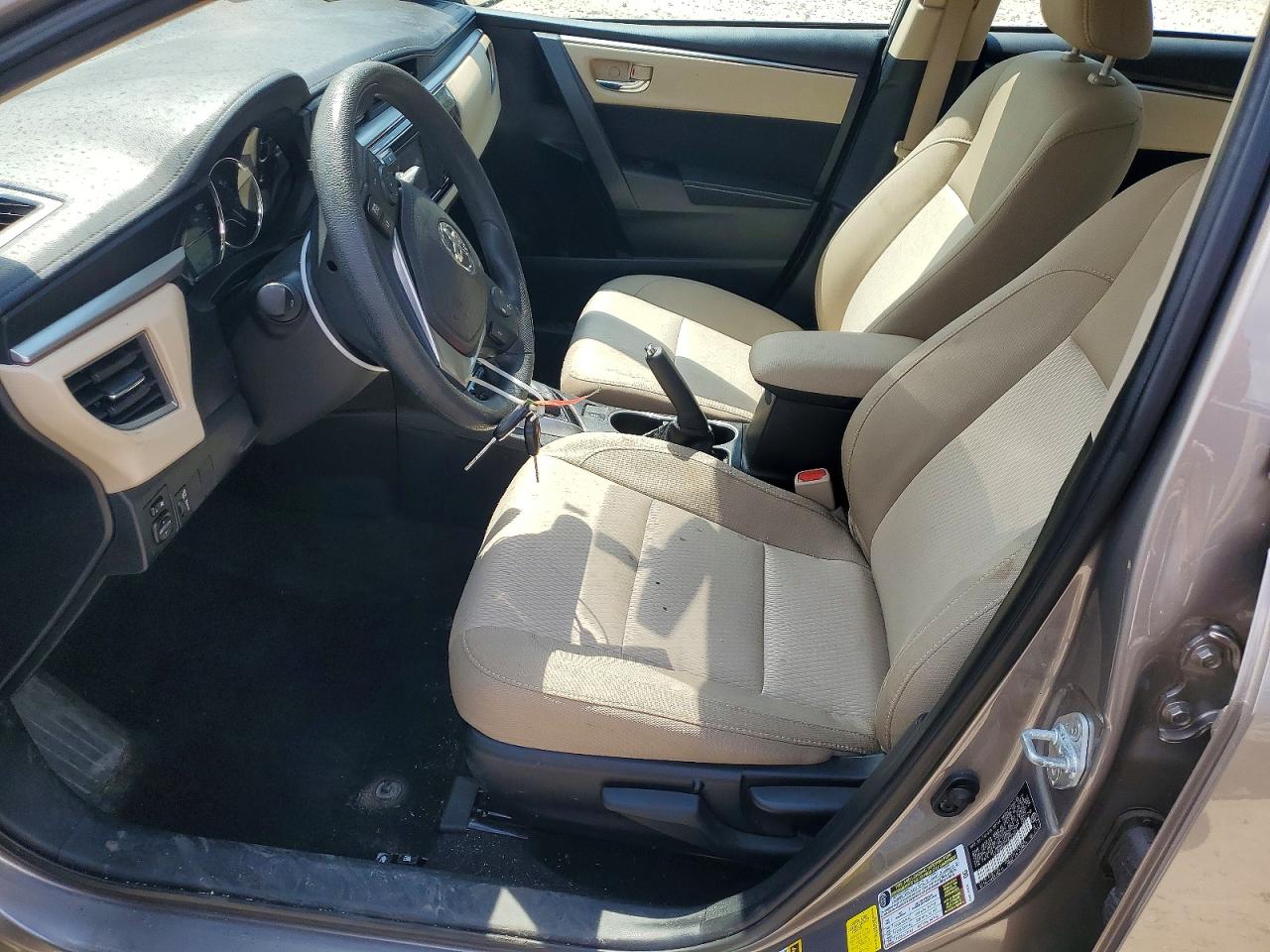 2015 Toyota Corolla Le Beige vin: 2T1BURHE0FC261354
