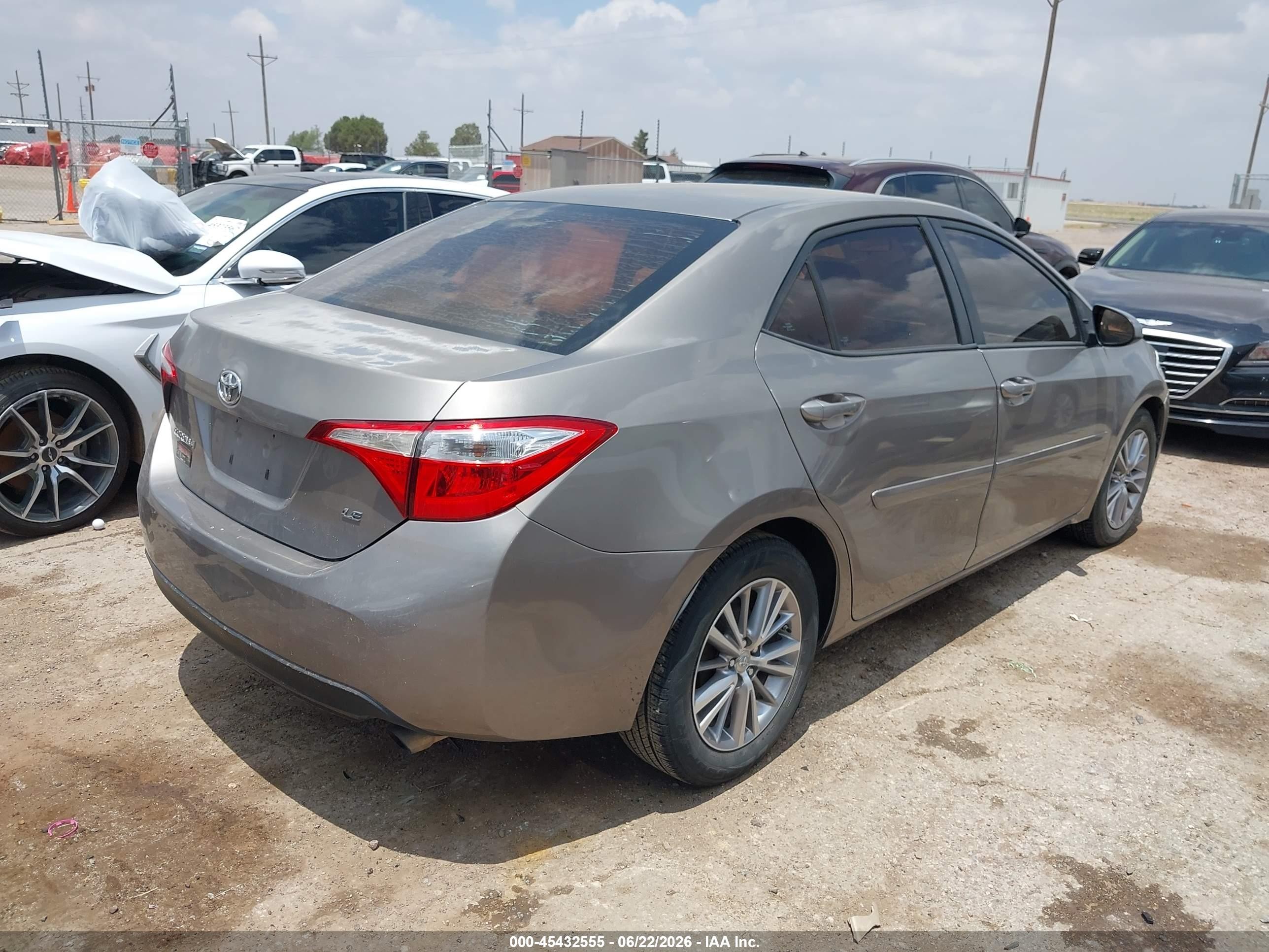 2015 Toyota Corolla Le Plus Gray vin: 2T1BURHE0FC268630