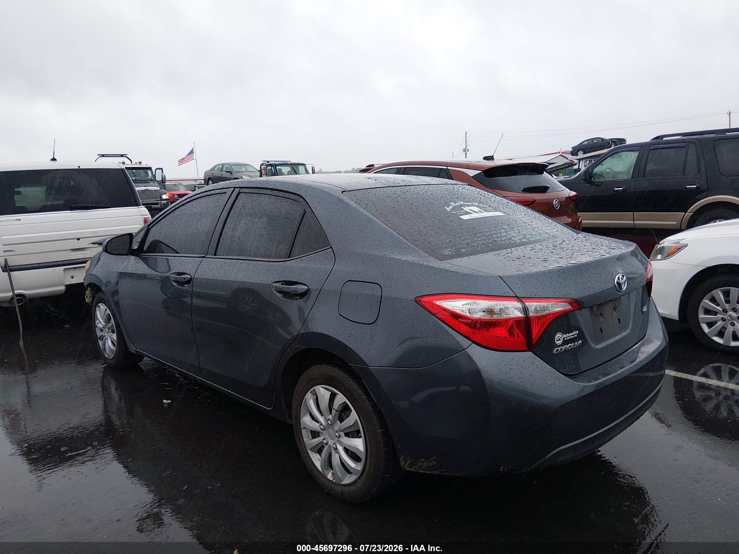 2015 Toyota Corolla Le Gray vin: 2T1BURHE0FC283922
