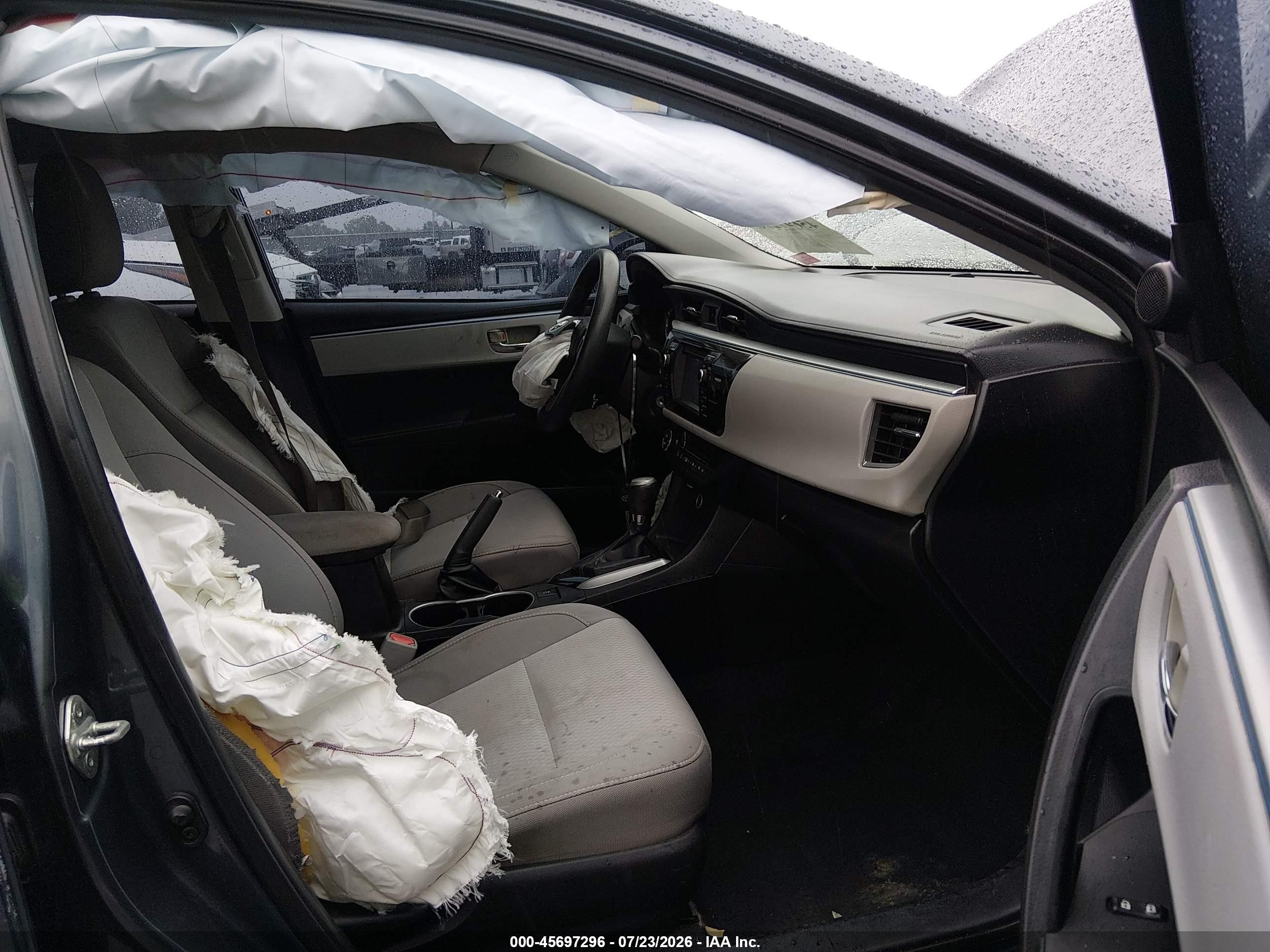 2015 Toyota Corolla Le Gray vin: 2T1BURHE0FC283922
