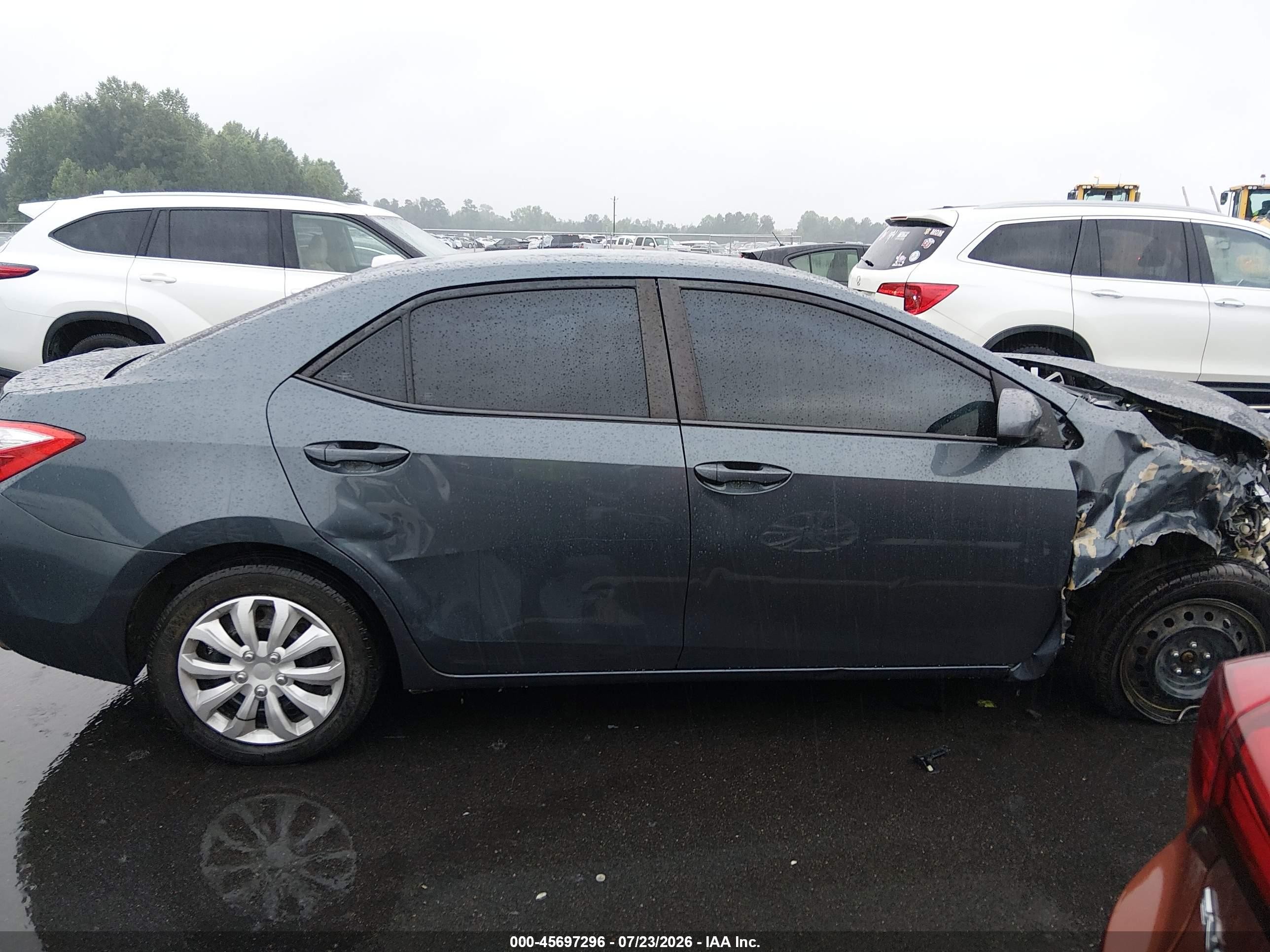 2015 Toyota Corolla Le Gray vin: 2T1BURHE0FC283922