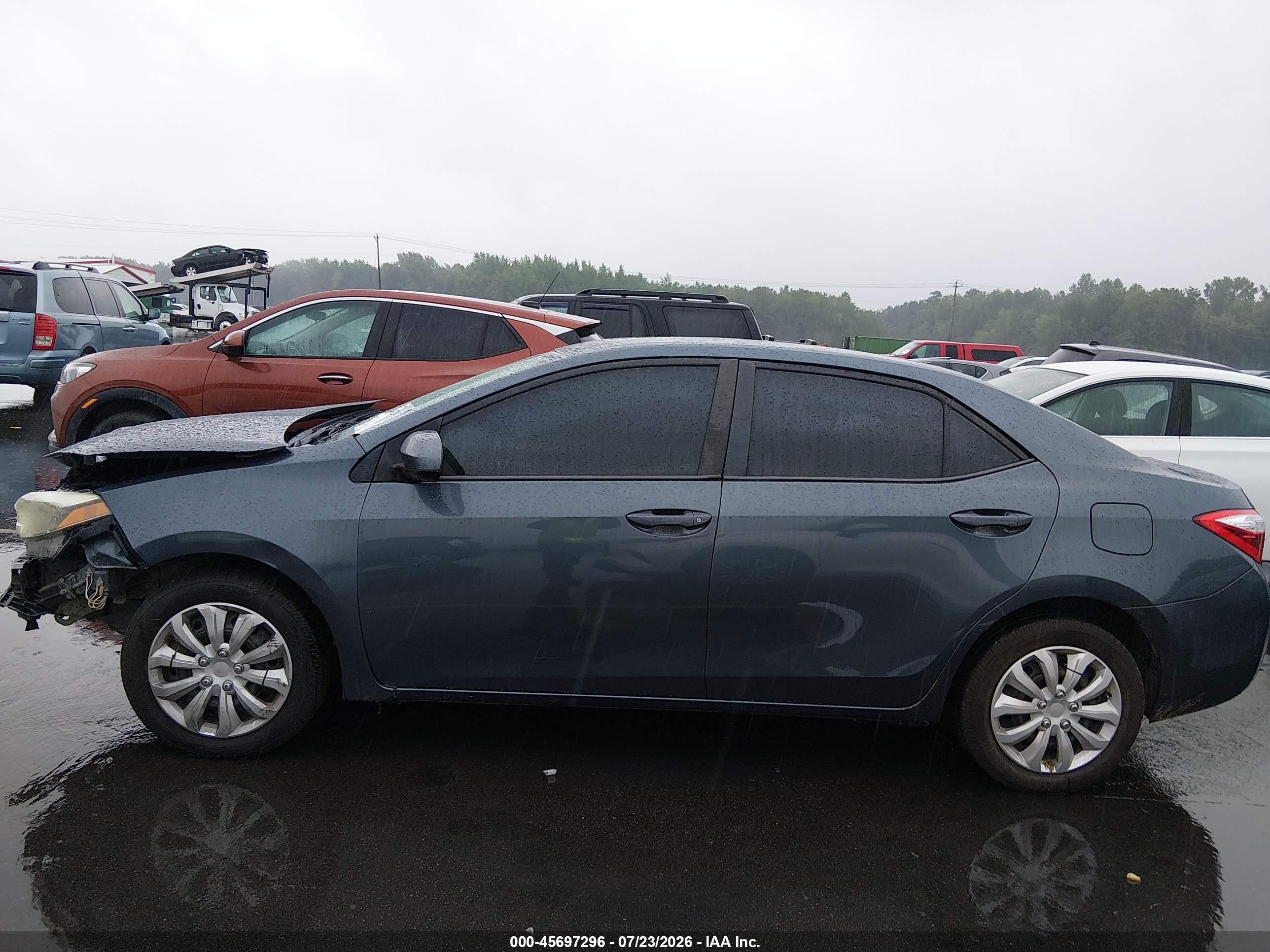 2015 Toyota Corolla Le Gray vin: 2T1BURHE0FC283922